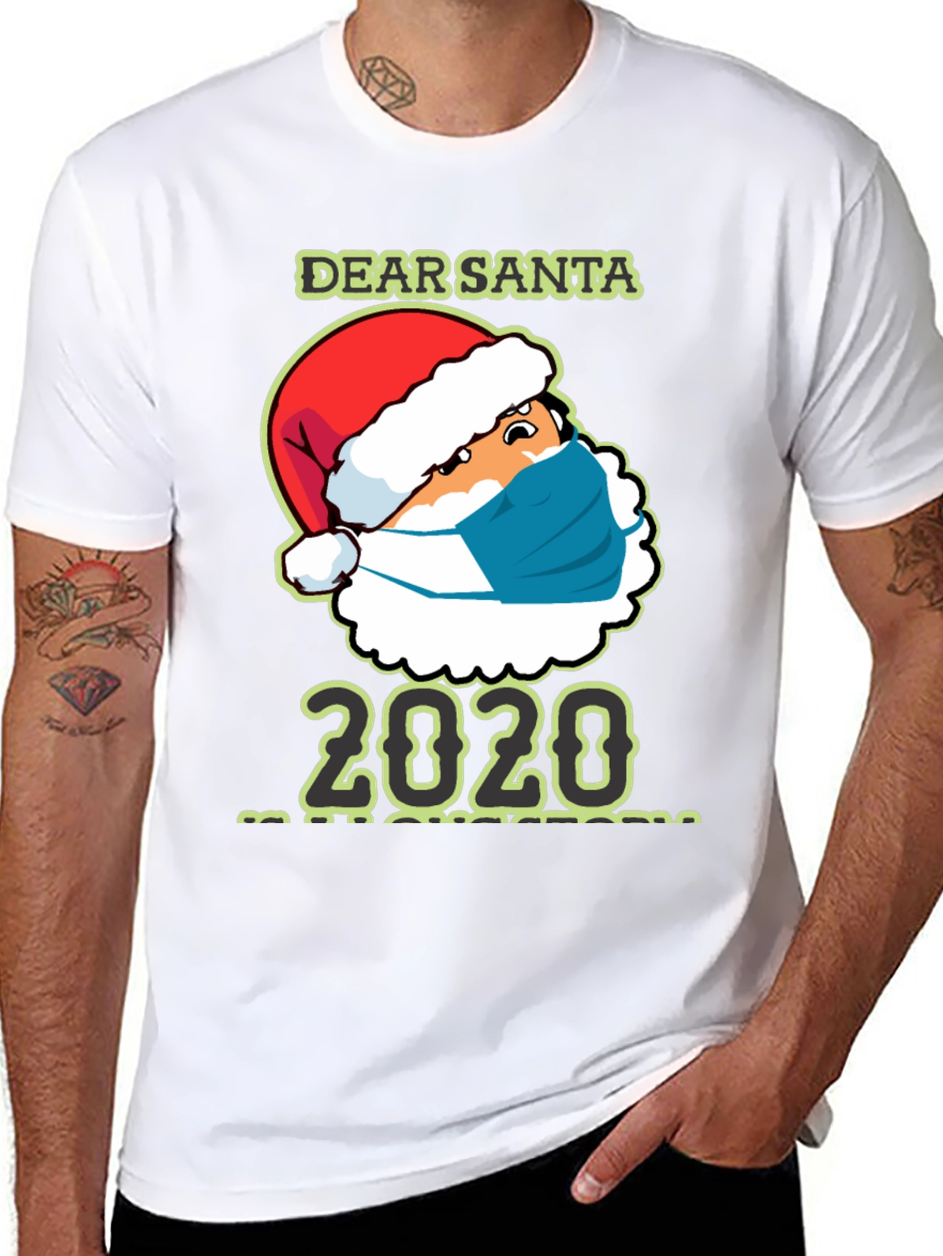 Dear Santa 2020 Masked Santa T-Shirt