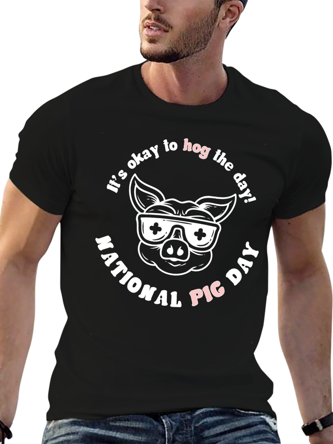 Hog The Day Pig Graphic Tee