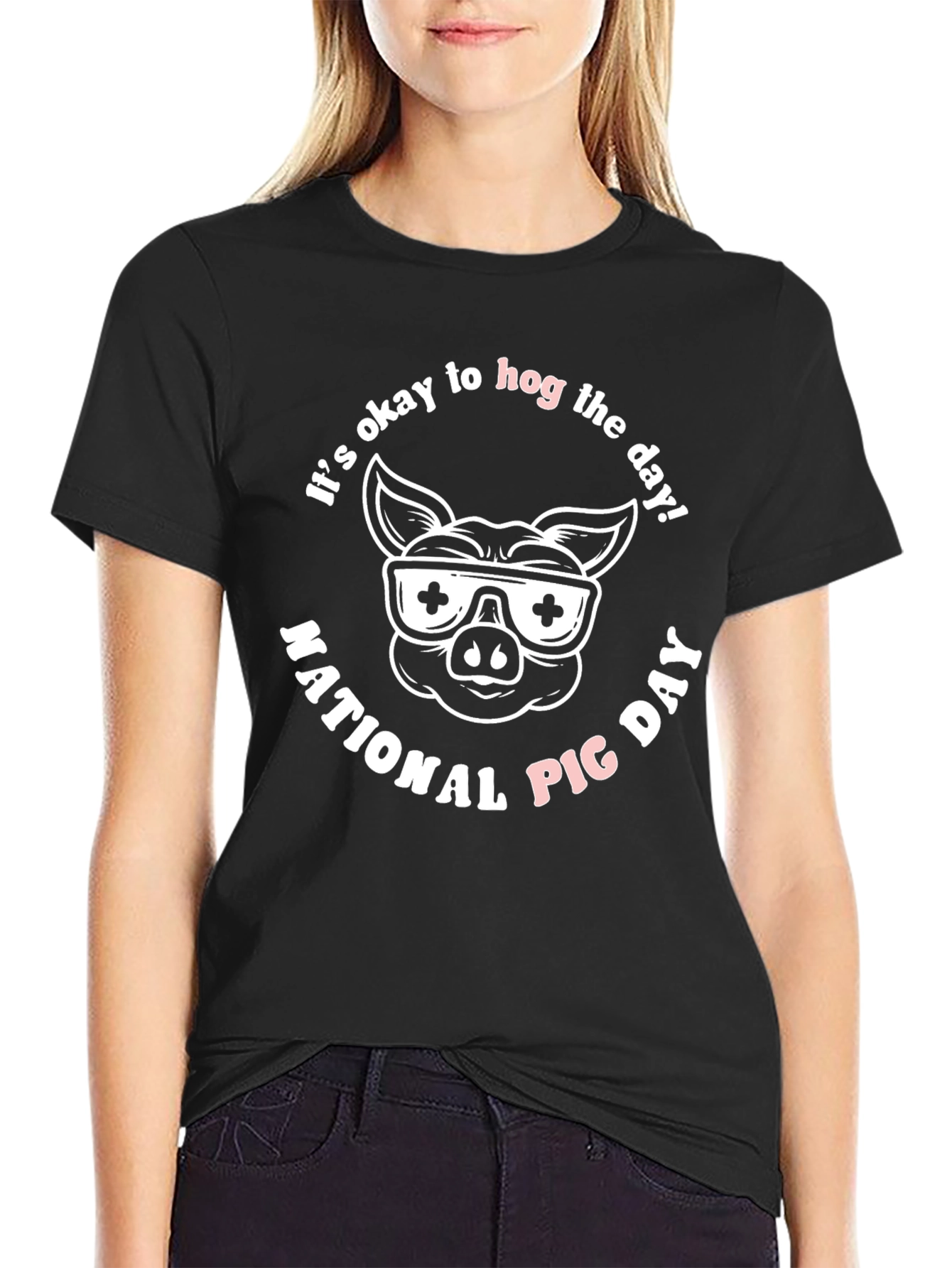 Hog The Day Pig Graphic Tee
