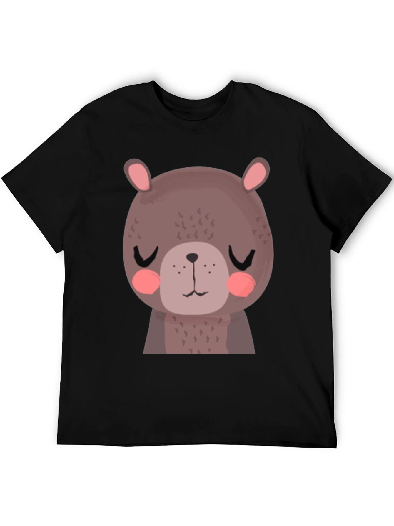 Cute Bear Graphic T-Shirt - Unisex Black Tee