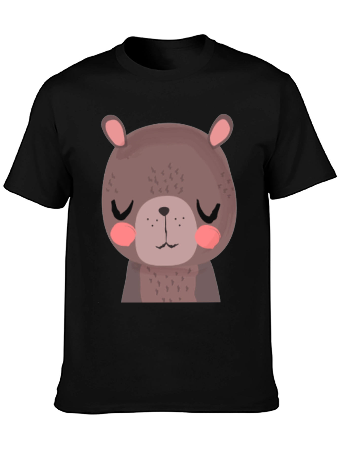 Cute Bear Graphic T-Shirt - Unisex Black Tee