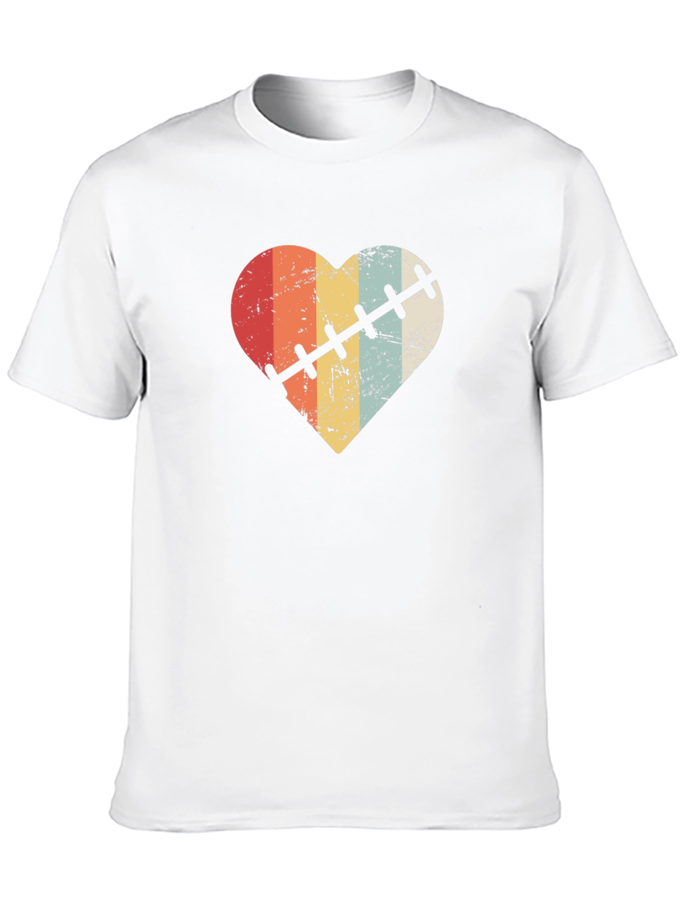 Retro Heart Stitch Graphic Tee - Black
