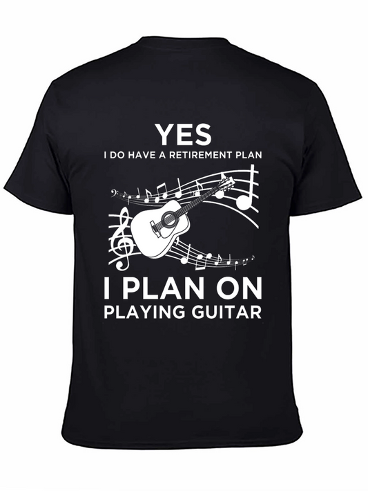 Funny Retirement Plan Guitar Player Graphic T-Shirt