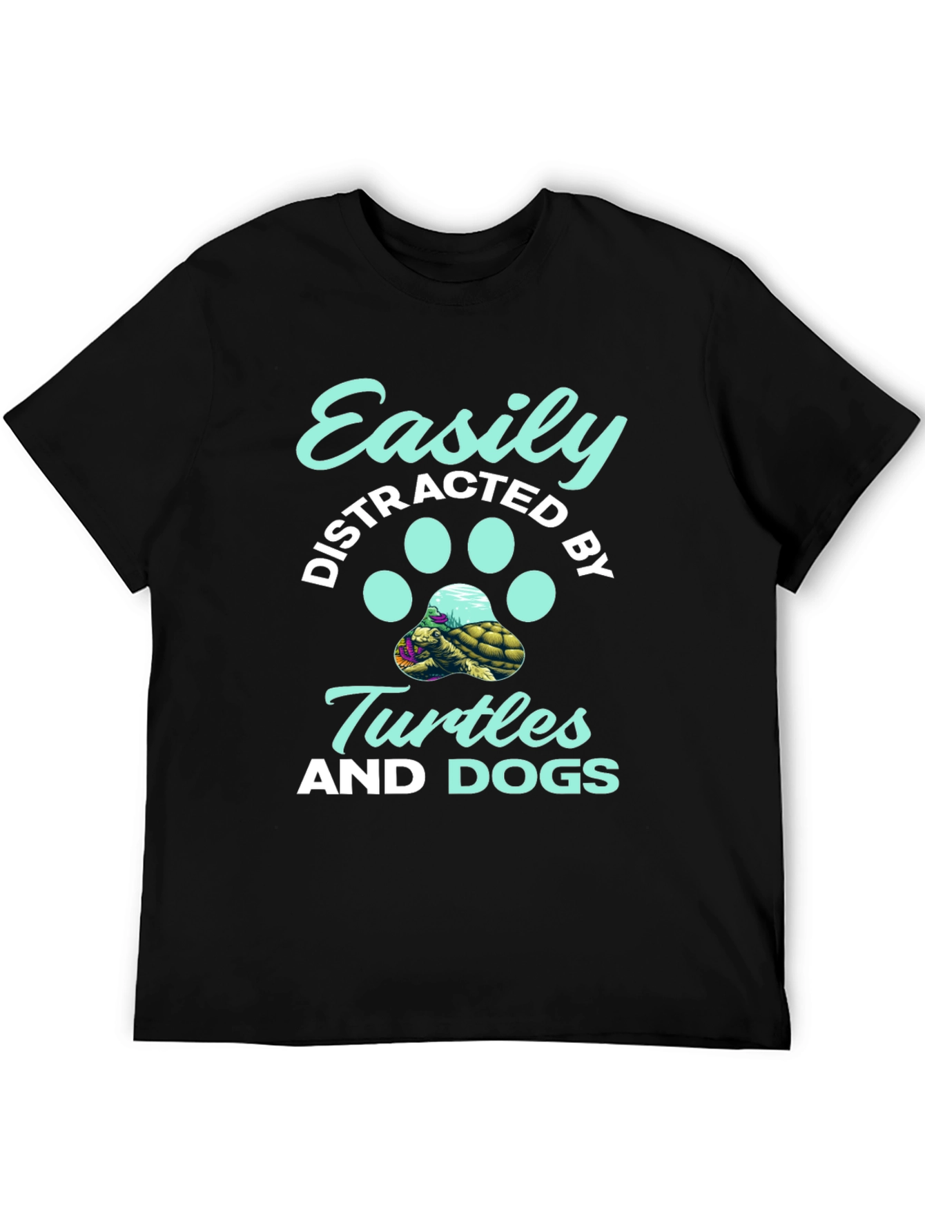 Easily Distracted By Turtles and Dogs Graphic Tee