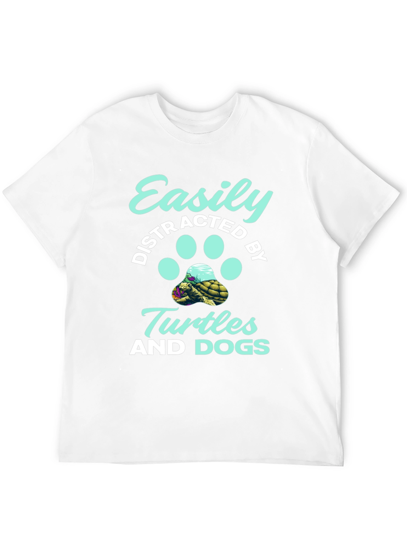 Easily Distracted By Turtles and Dogs Graphic Tee