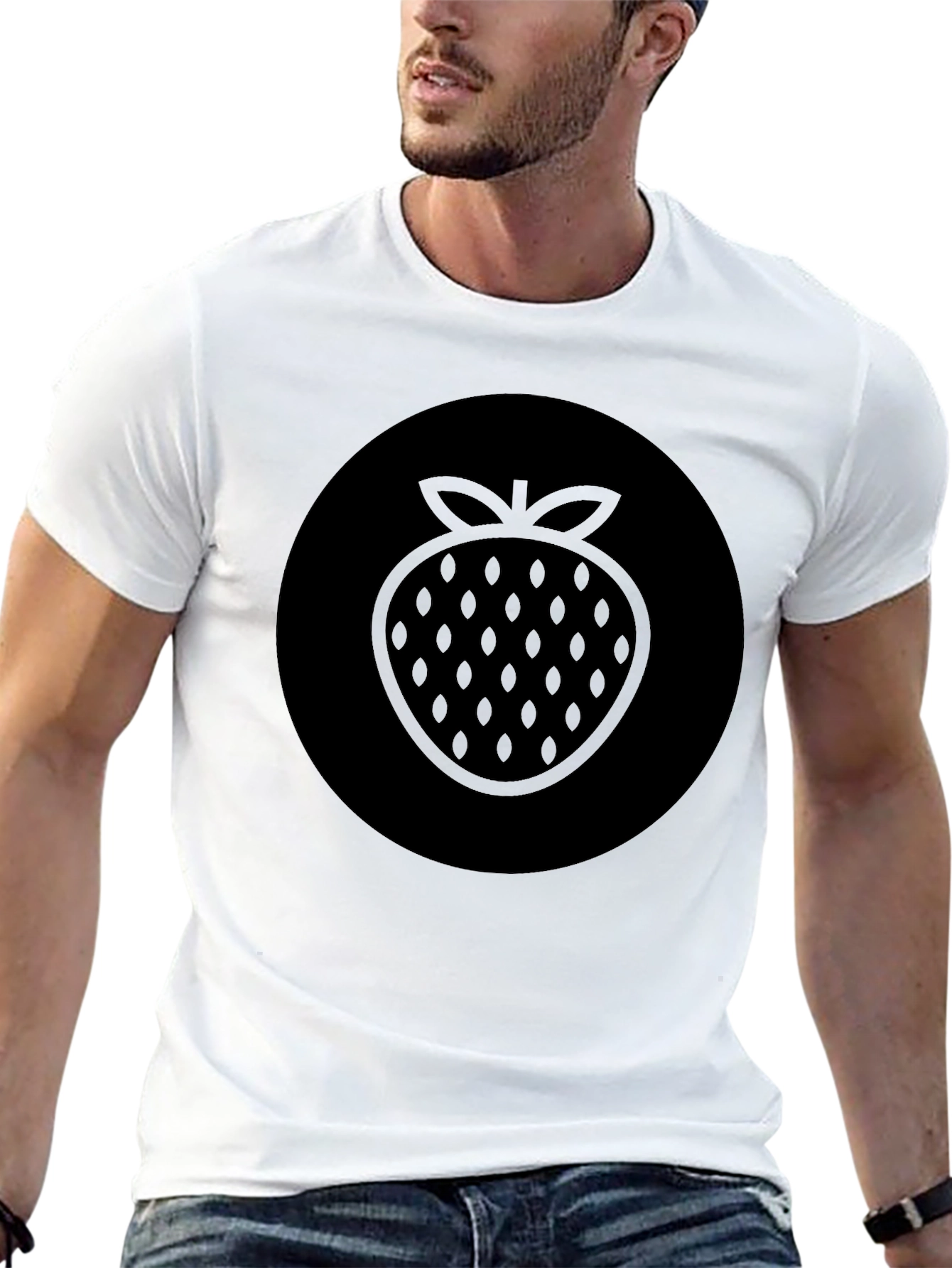 Strawberry Graphic Black T-Shirt - Trendy Casual Wear