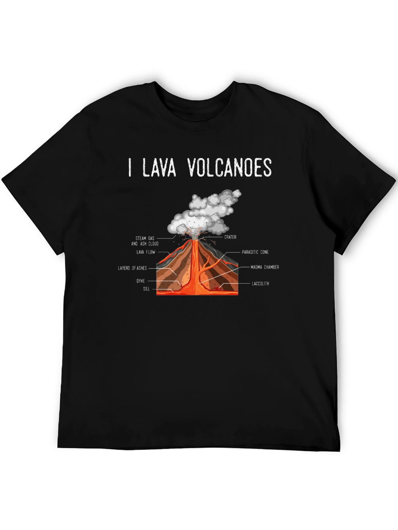 I Lava Volcanoes Graphic Tee - Black