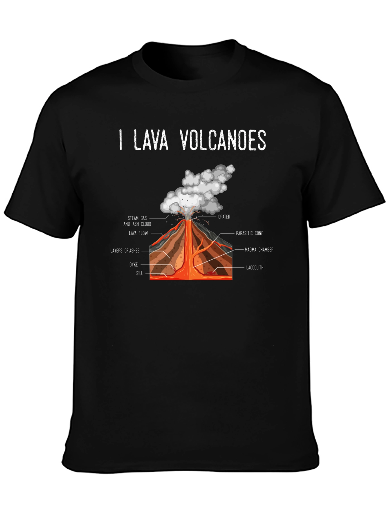 I Lava Volcanoes Graphic Tee - Black