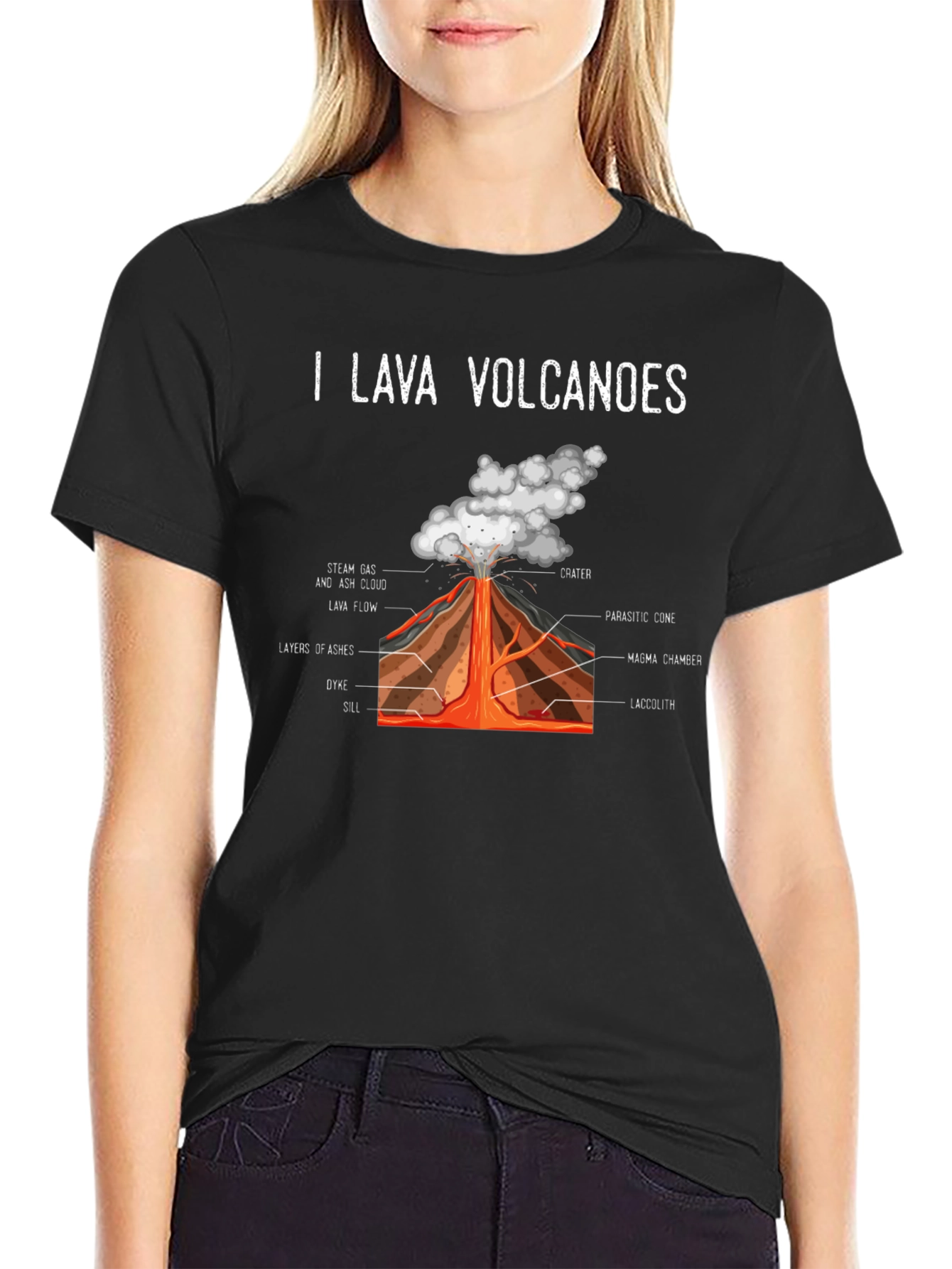 I Lava Volcanoes Graphic Tee - Black
