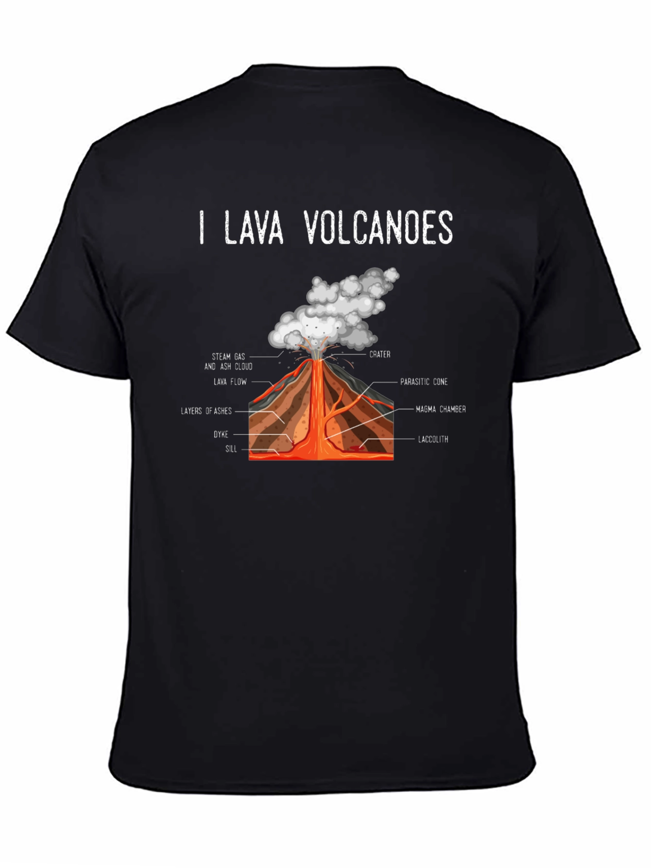 I Lava Volcanoes Graphic Tee - Black
