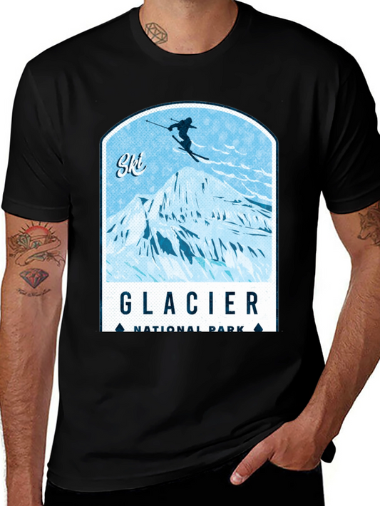 Glacier National Park Ski T-Shirt