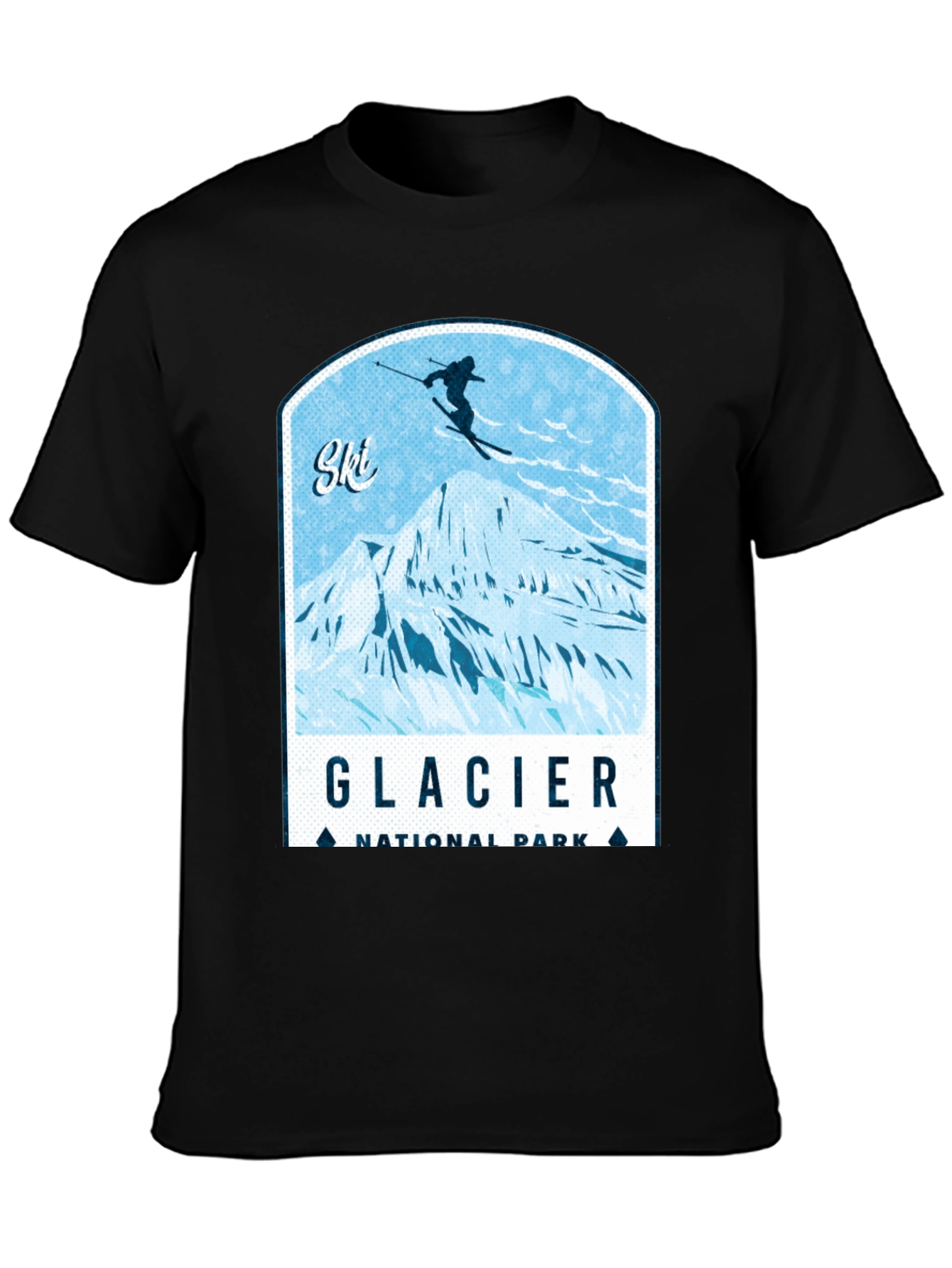 Glacier National Park Ski T-Shirt