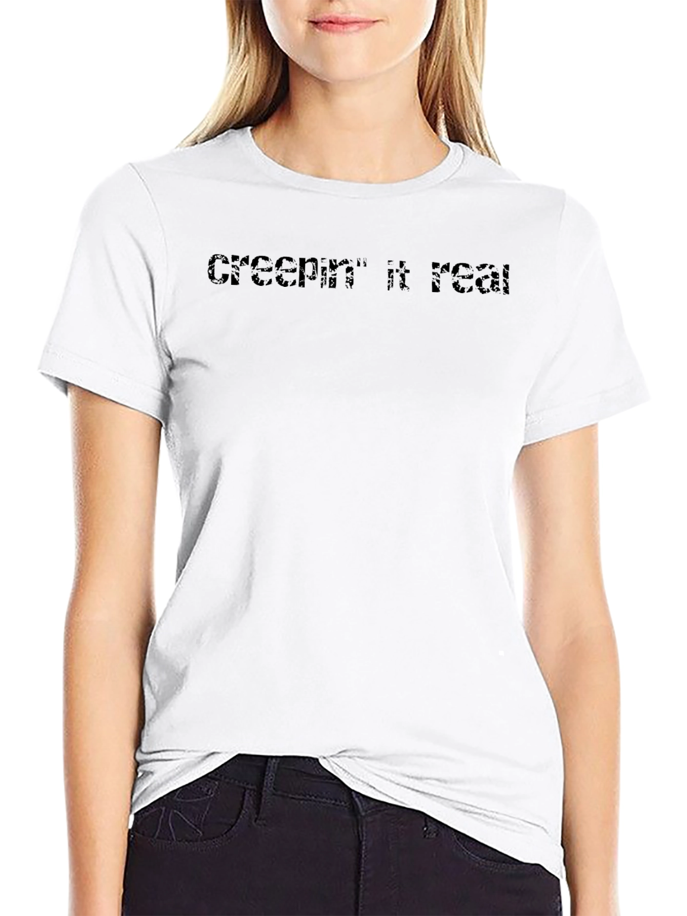 Creepin It Real Black Graphic Tee