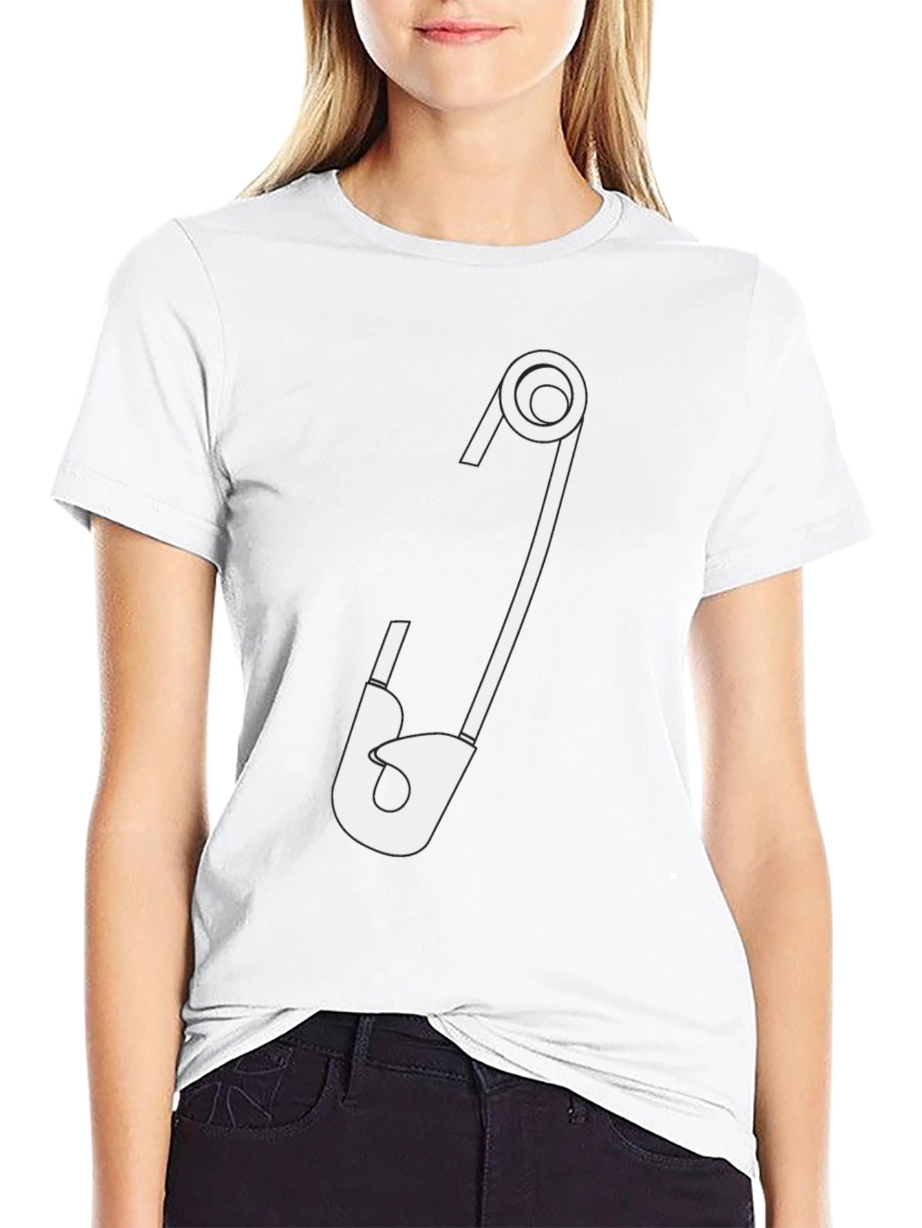 Safety Pin Graphic T-Shirt