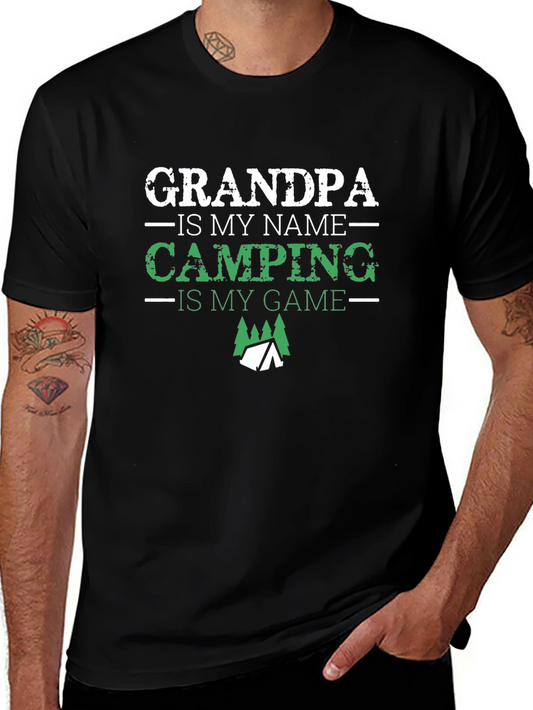 Grandpa Camping T-Shirt: Name Game