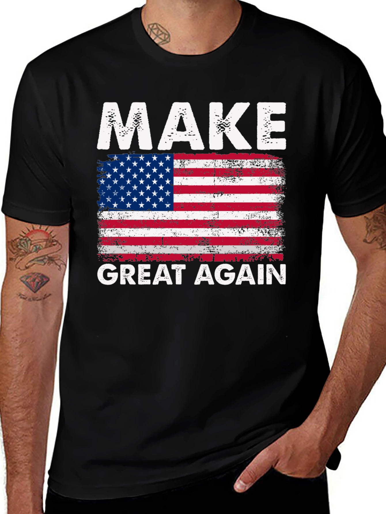 Make Great Again American Flag T-Shirt