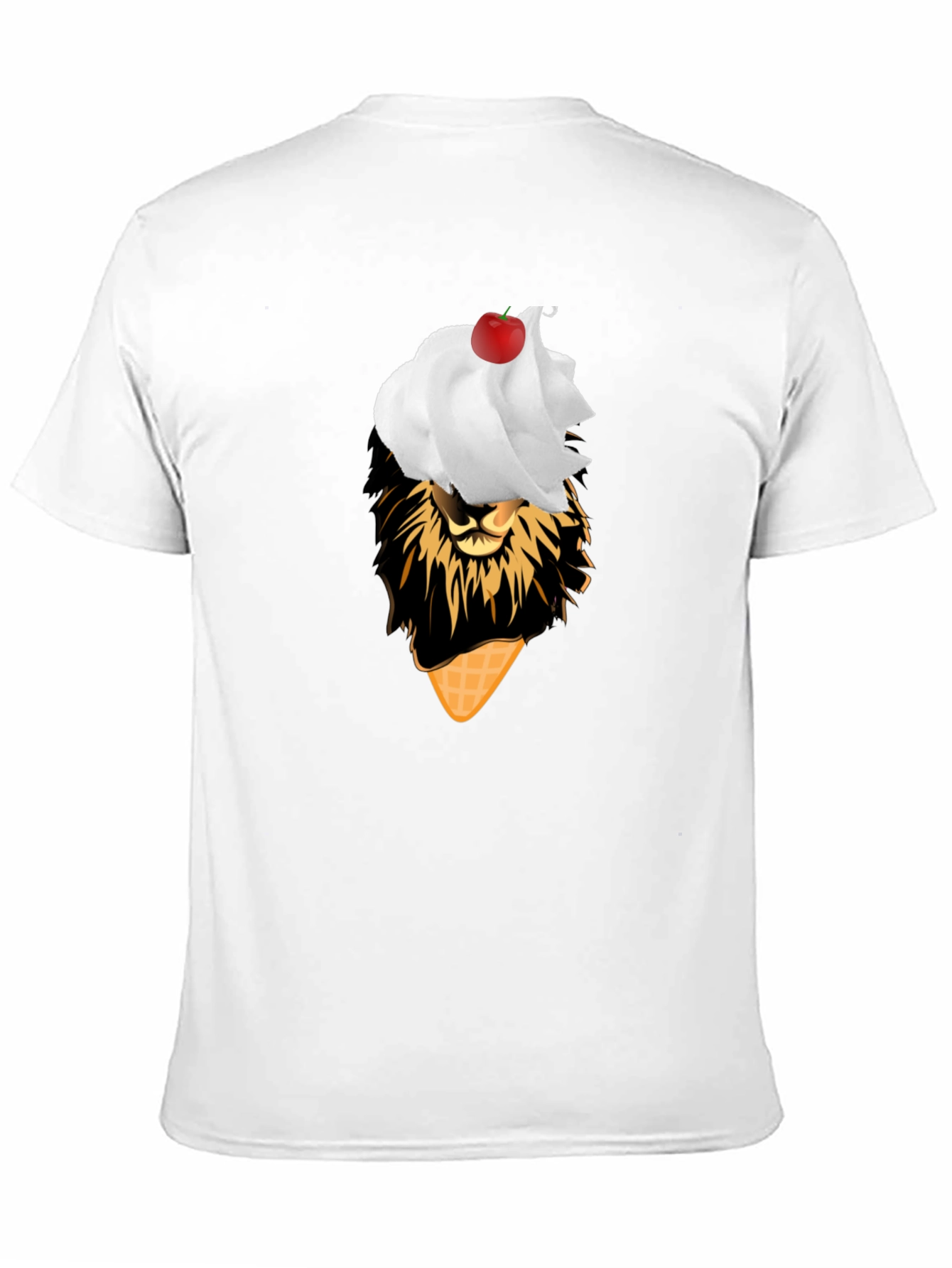 Lion Ice Cream T-Shirt - Black Novelty Tee