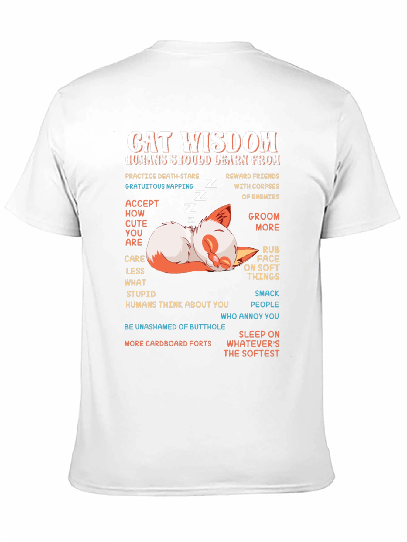 Cat Wisdom Graphic Tee - Learn from Cats!