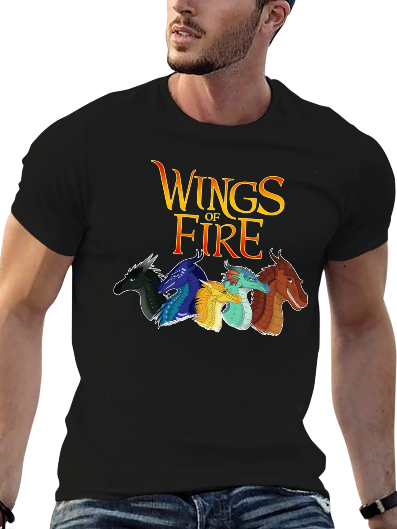 Wings of Fire Graphic Tee - Black Cotton T-Shirt