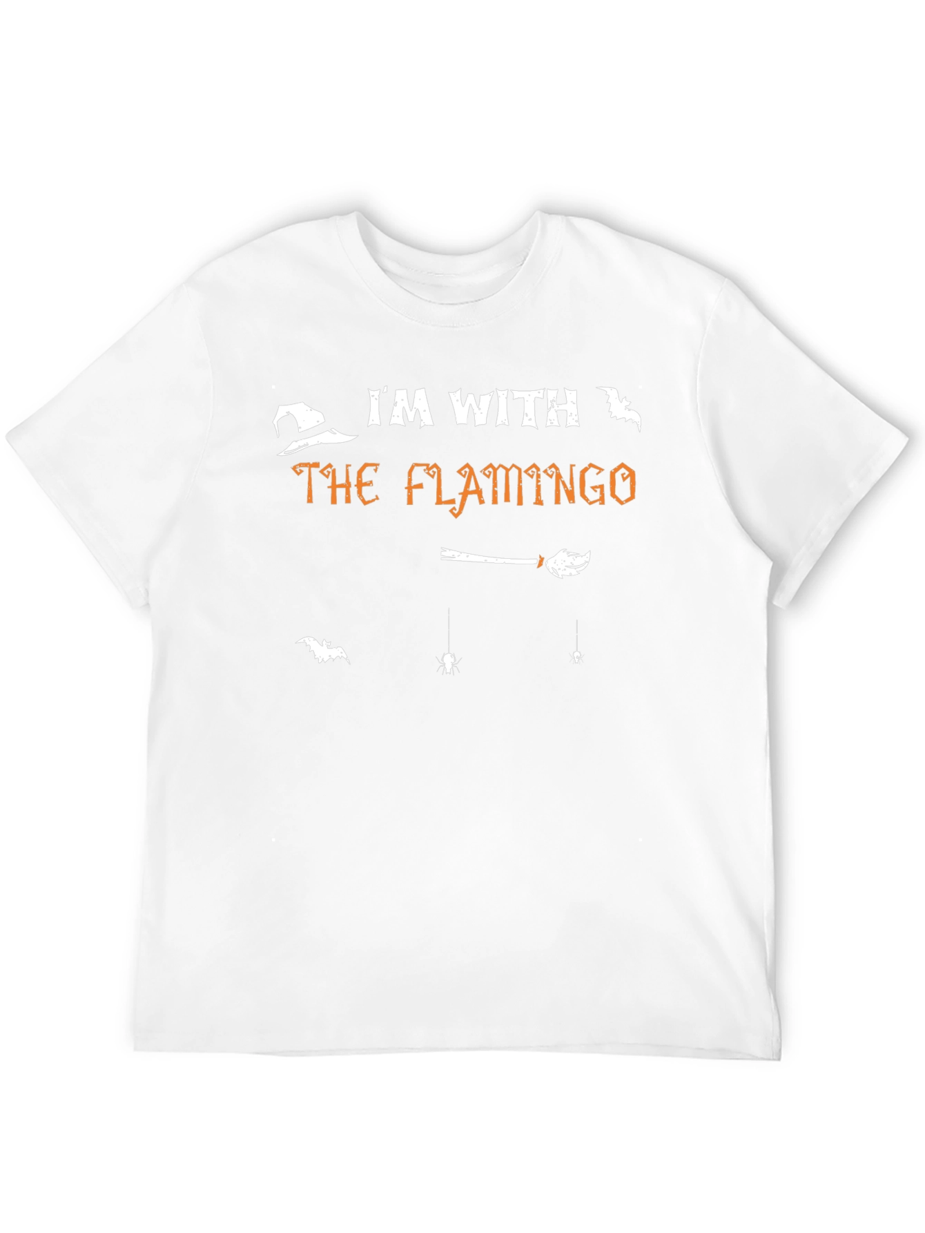 Halloween Im With The Flamingo Black T-Shirt