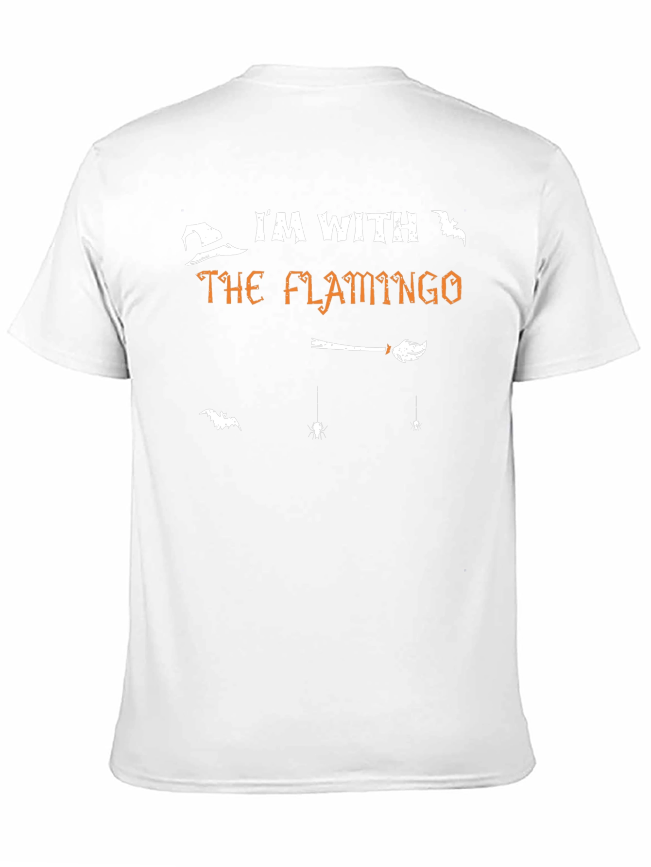 Halloween Im With The Flamingo Black T-Shirt