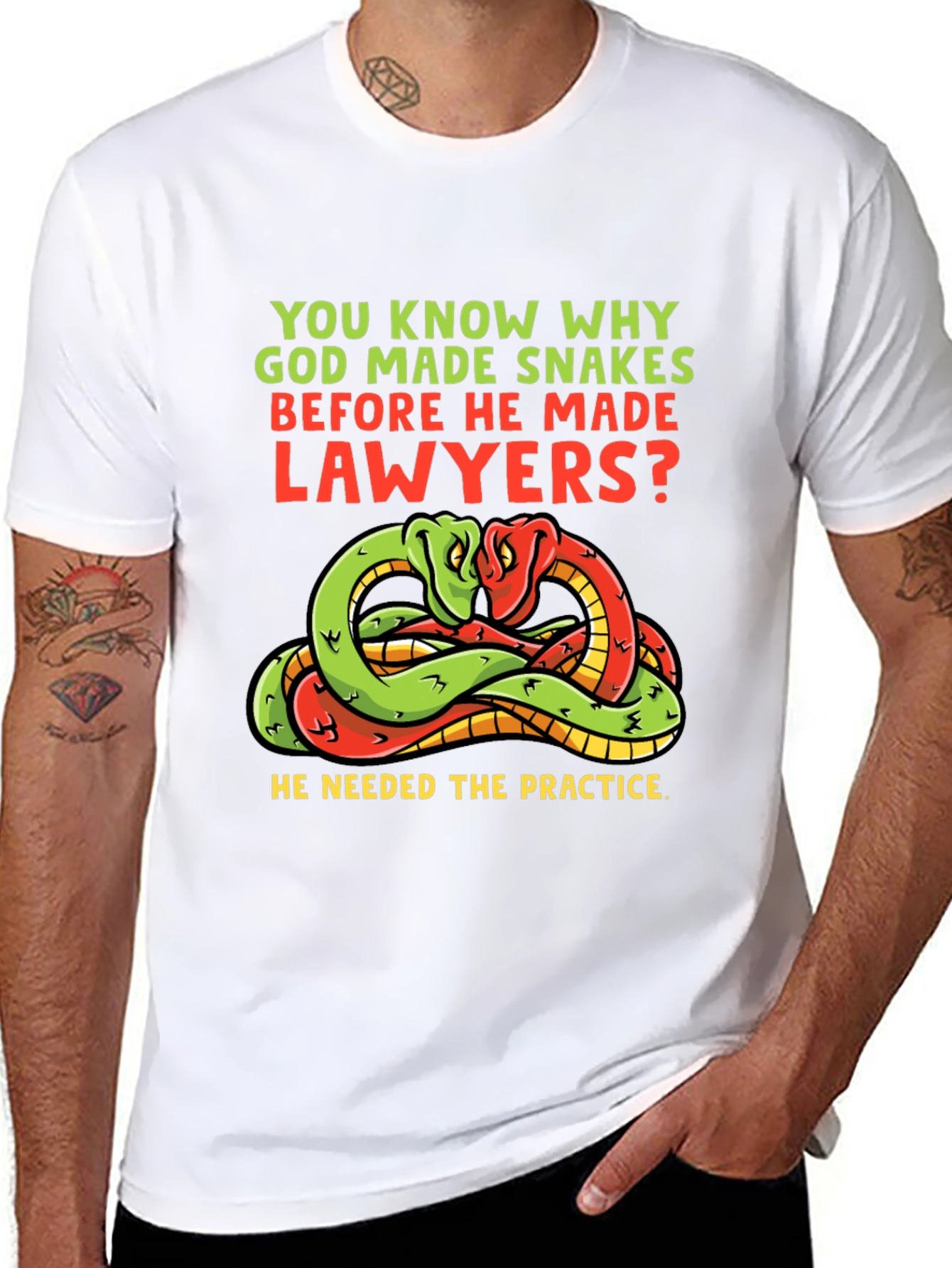 Snakes Before Lawyers Funny T-Shirt