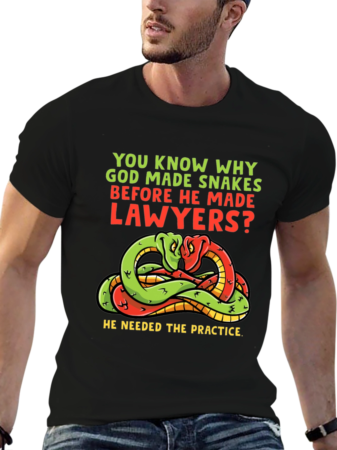 Snakes Before Lawyers Funny T-Shirt