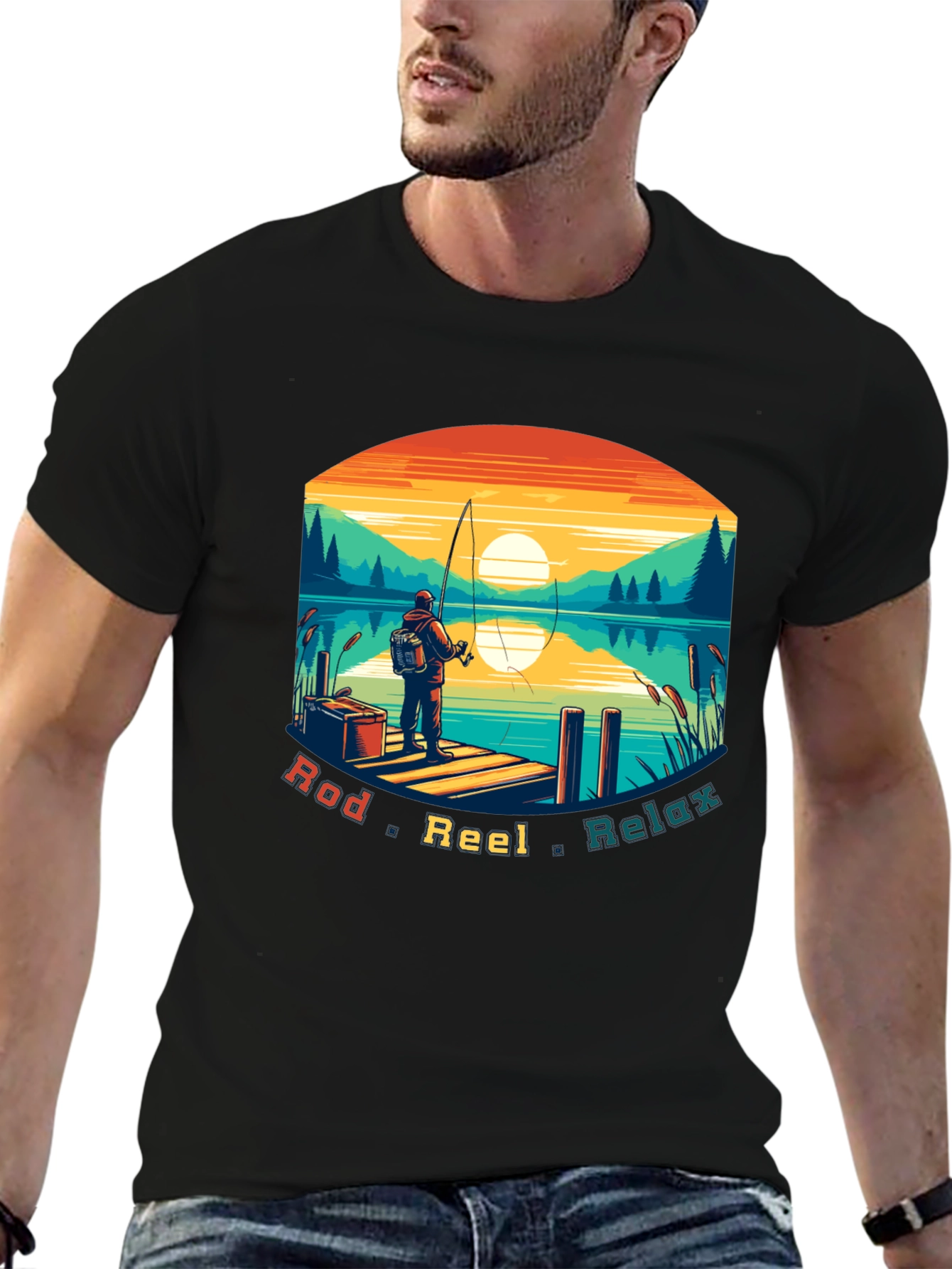 Fishing T-Shirt - Rod Reel Relax