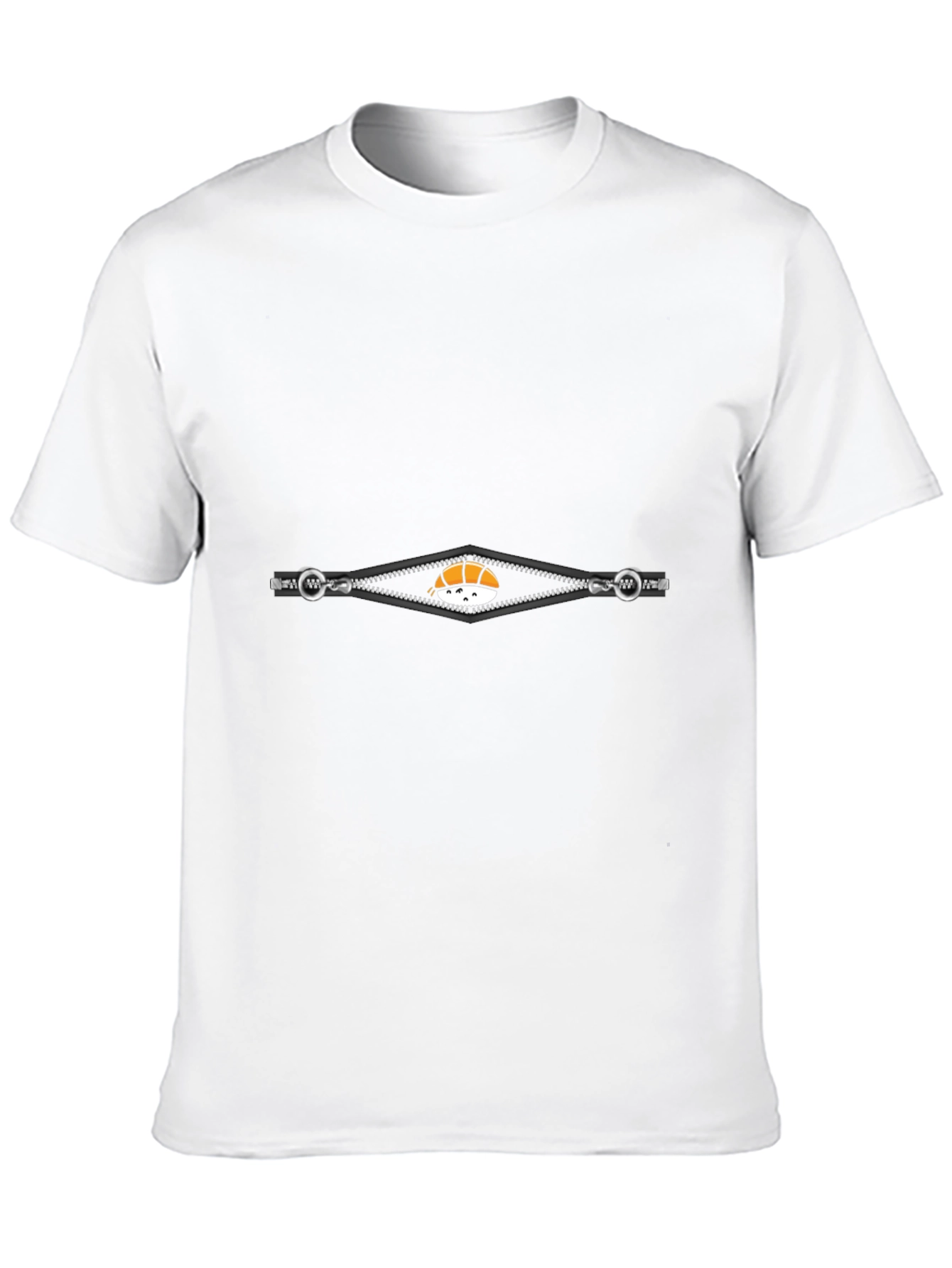 Sushi Zipper Graphic Tee - Novelty T-Shirt