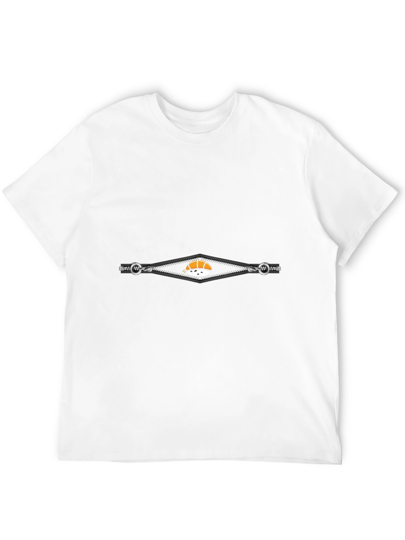 Sushi Zipper Graphic Tee - Novelty T-Shirt