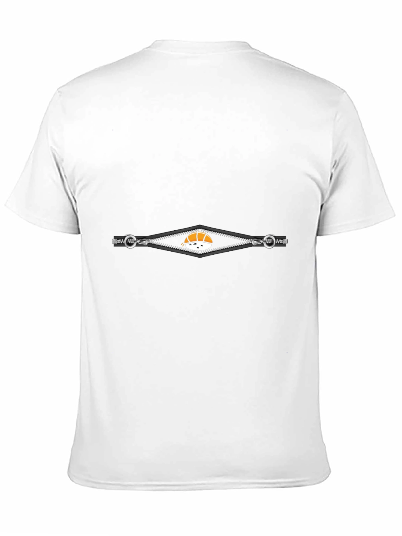 Sushi Zipper Graphic Tee - Novelty T-Shirt