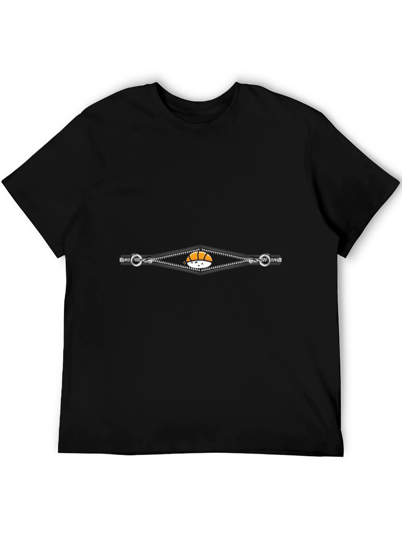 Sushi Zipper Graphic Tee - Novelty T-Shirt