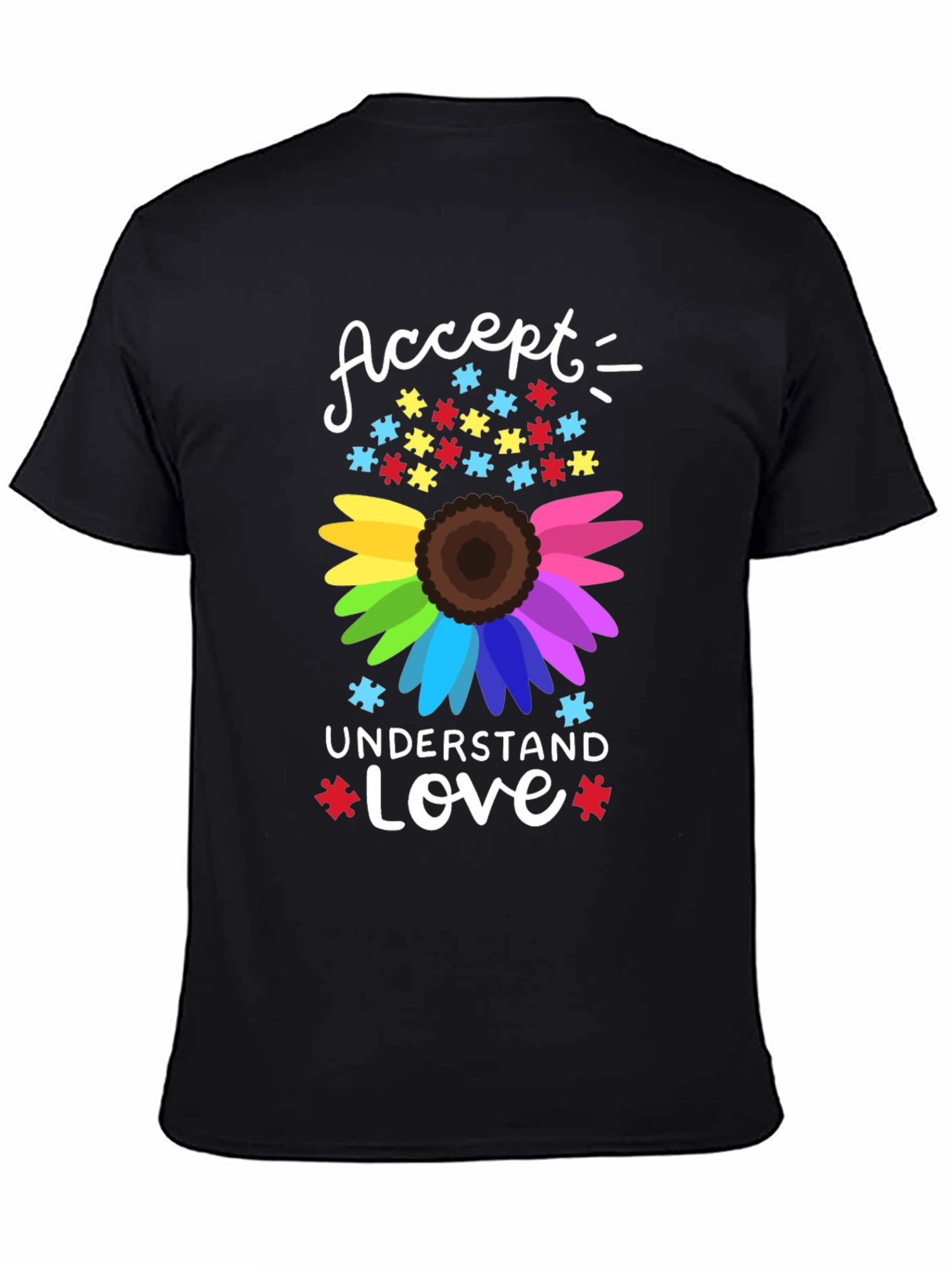 Autism Awareness Sunflower Graphic T-Shirt