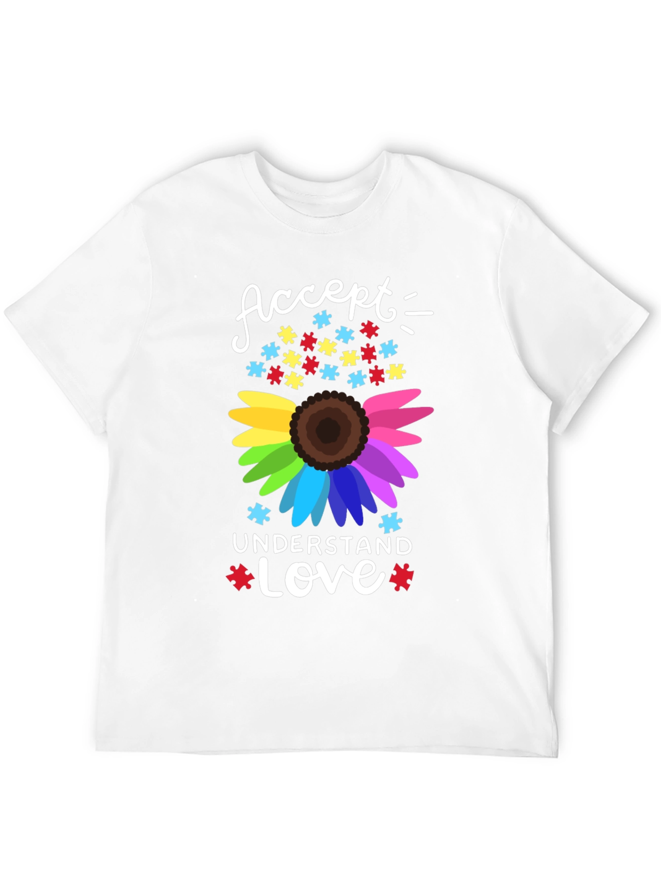 Autism Awareness Sunflower Graphic T-Shirt