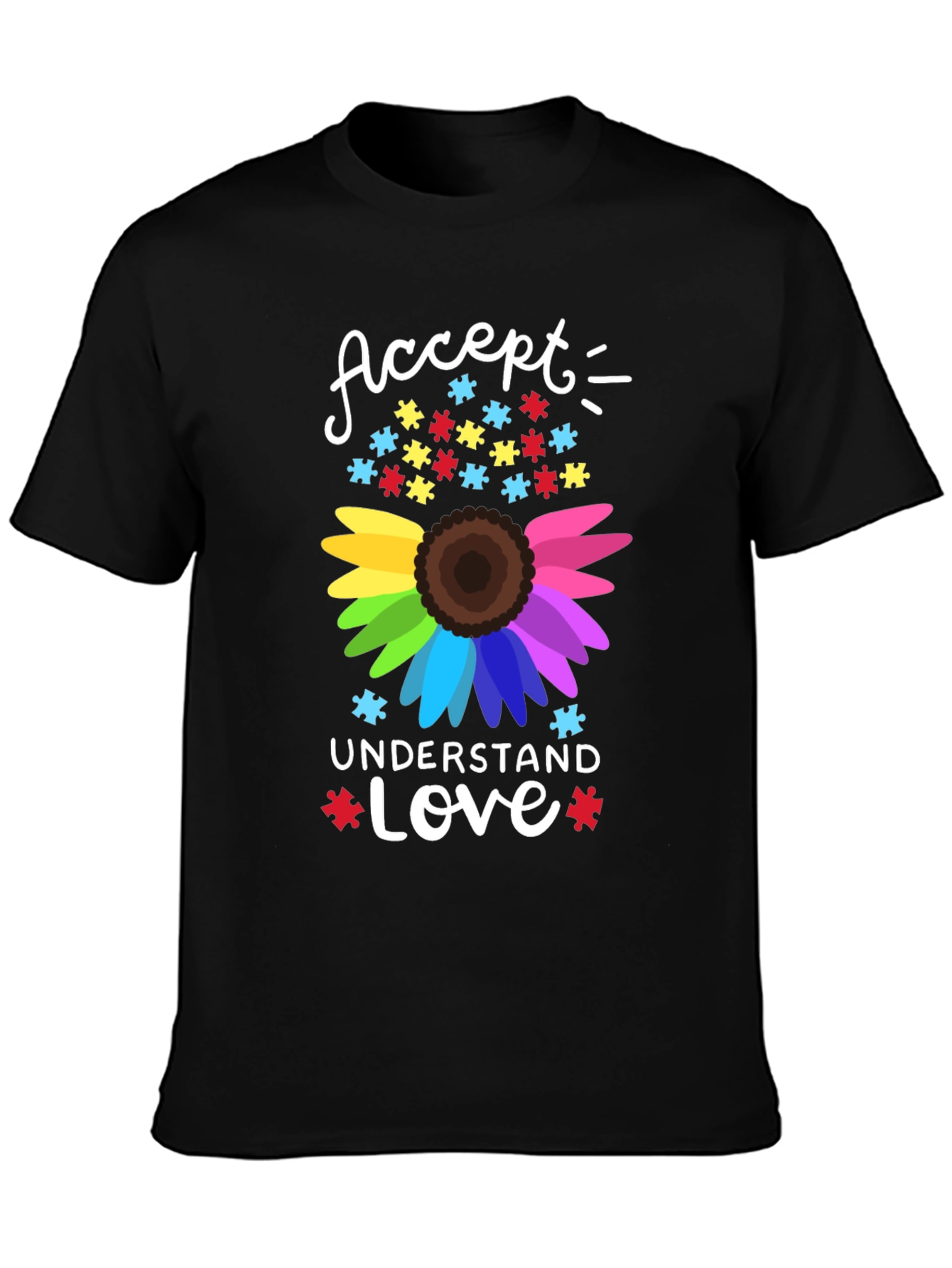 Autism Awareness Sunflower Graphic T-Shirt