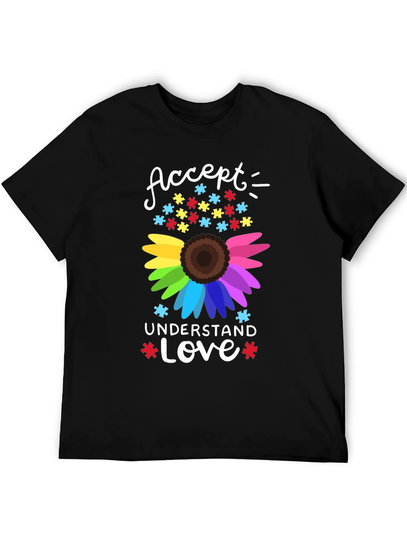 Autism Awareness Sunflower Graphic T-Shirt