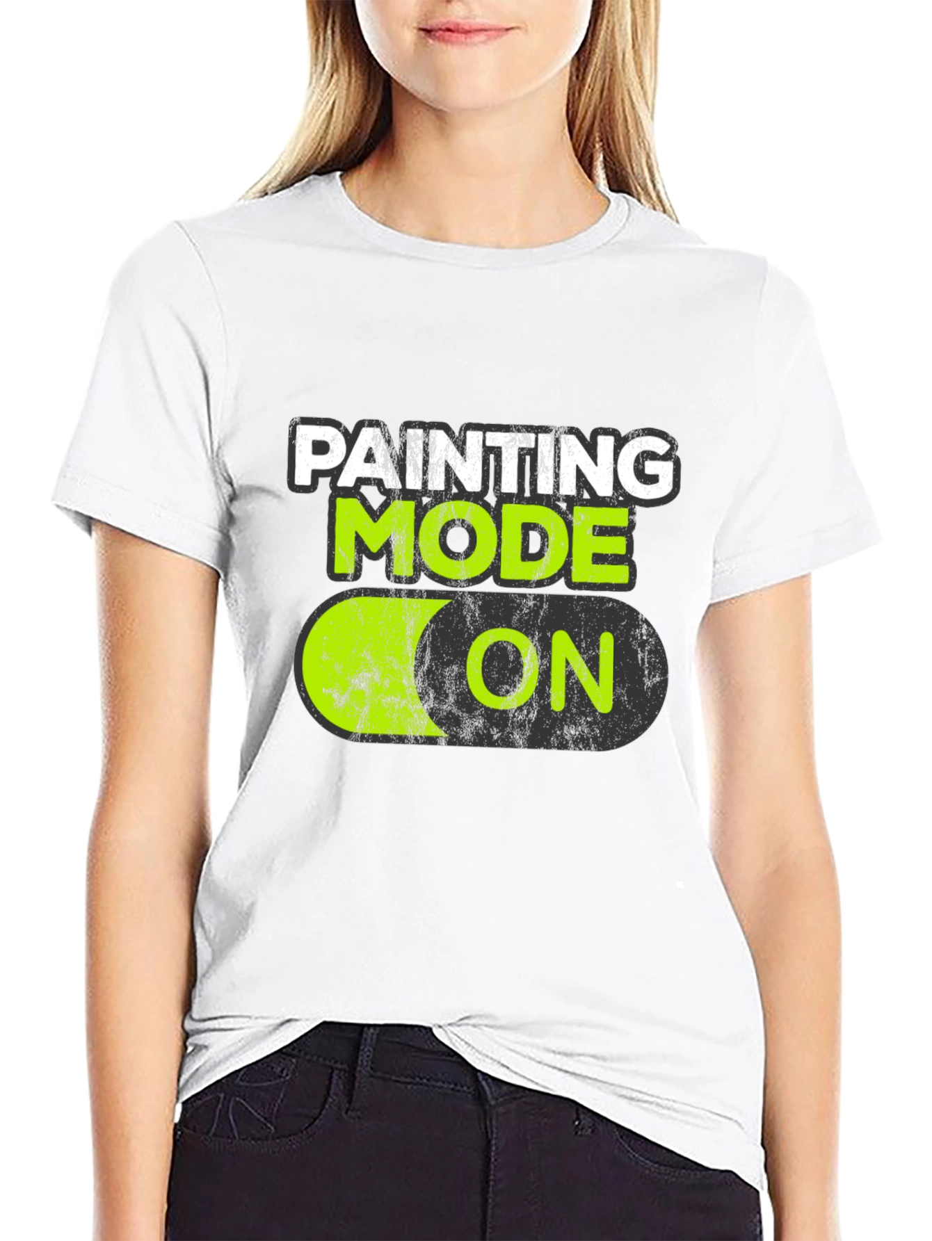 Painting Mode On Black T-Shirt