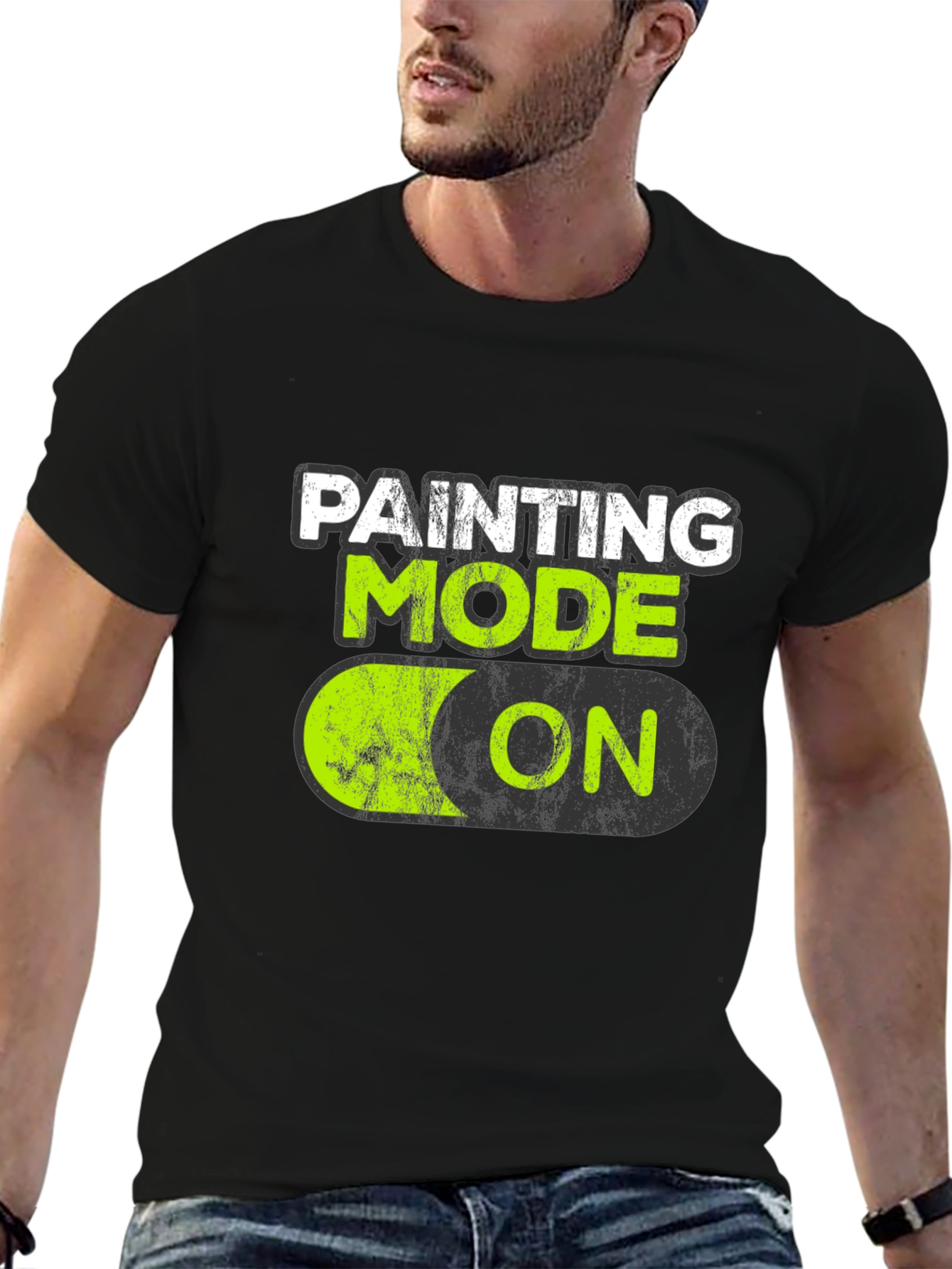 Painting Mode On Black T-Shirt