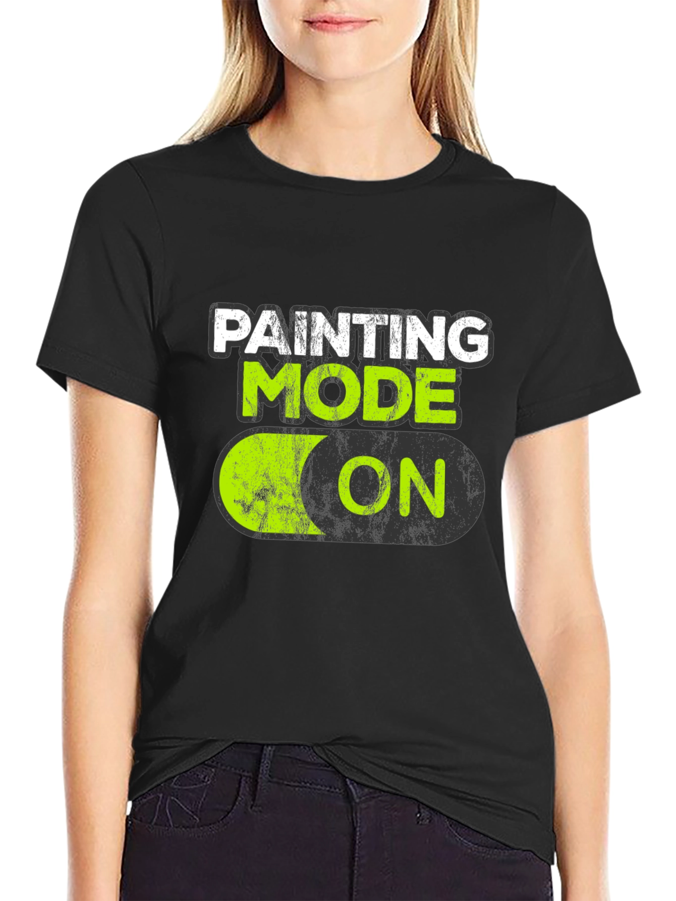 Painting Mode On Black T-Shirt