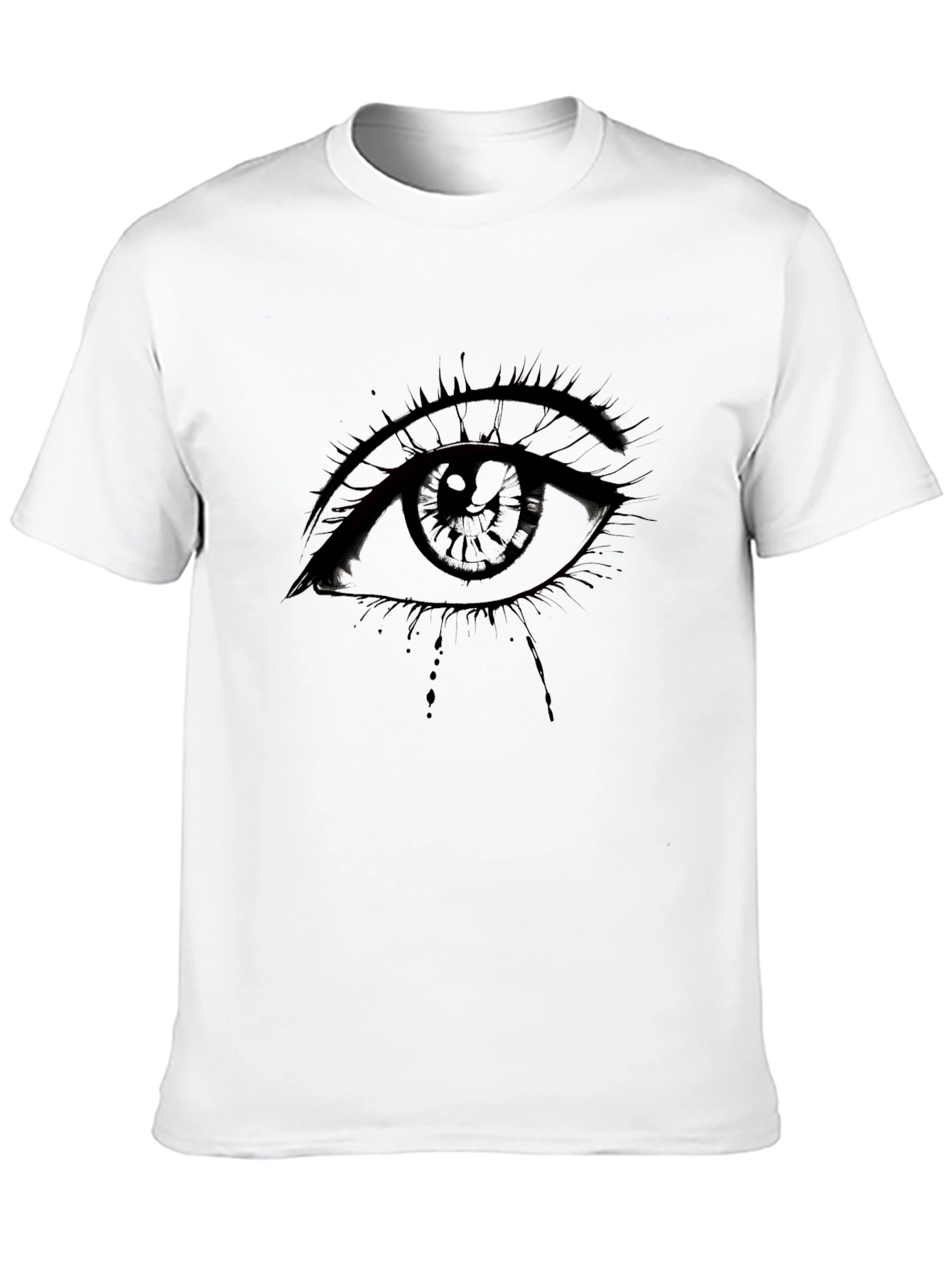 Mens Black Graphic Eye T-Shirt