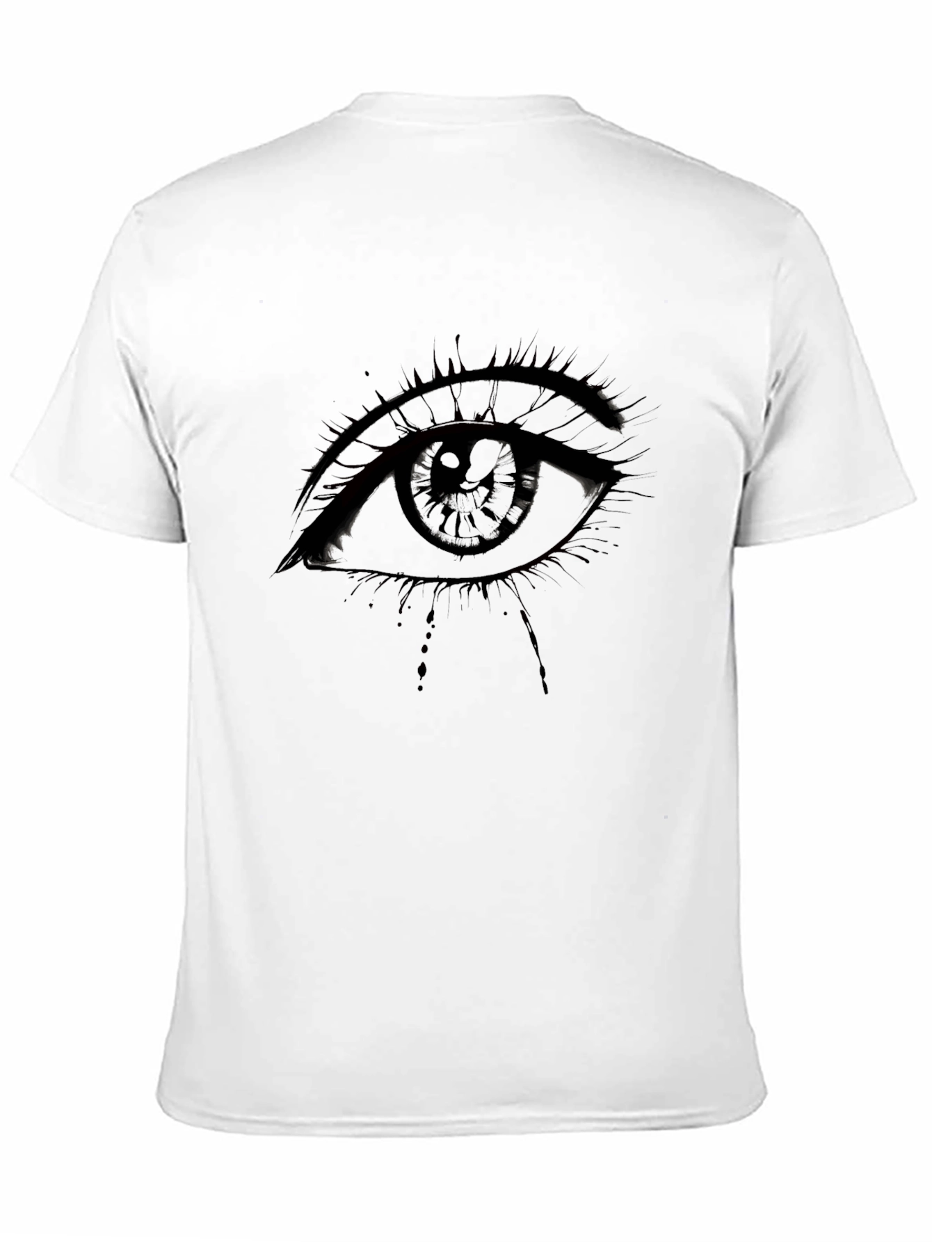 Mens Black Graphic Eye T-Shirt