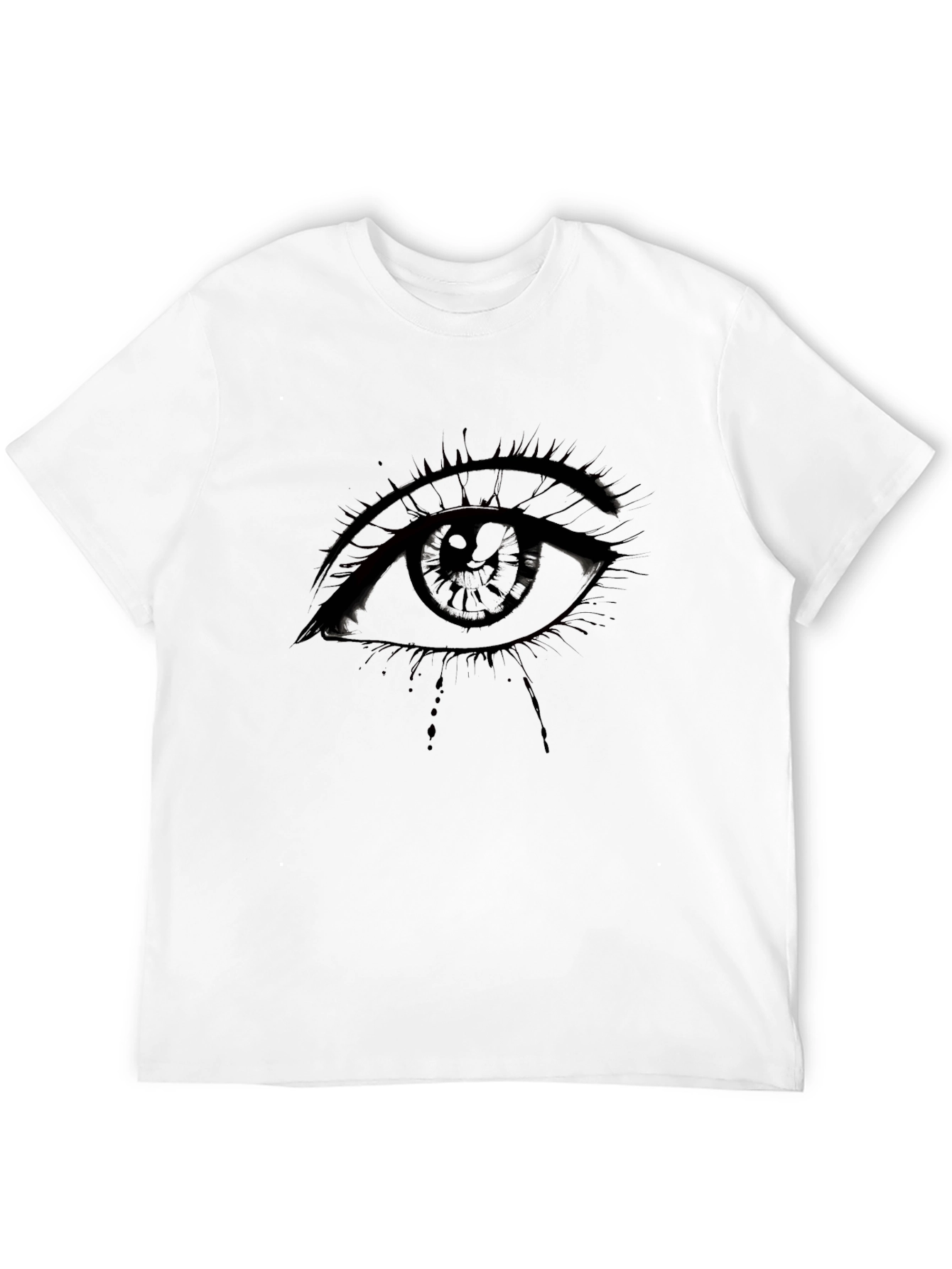 Mens Black Graphic Eye T-Shirt