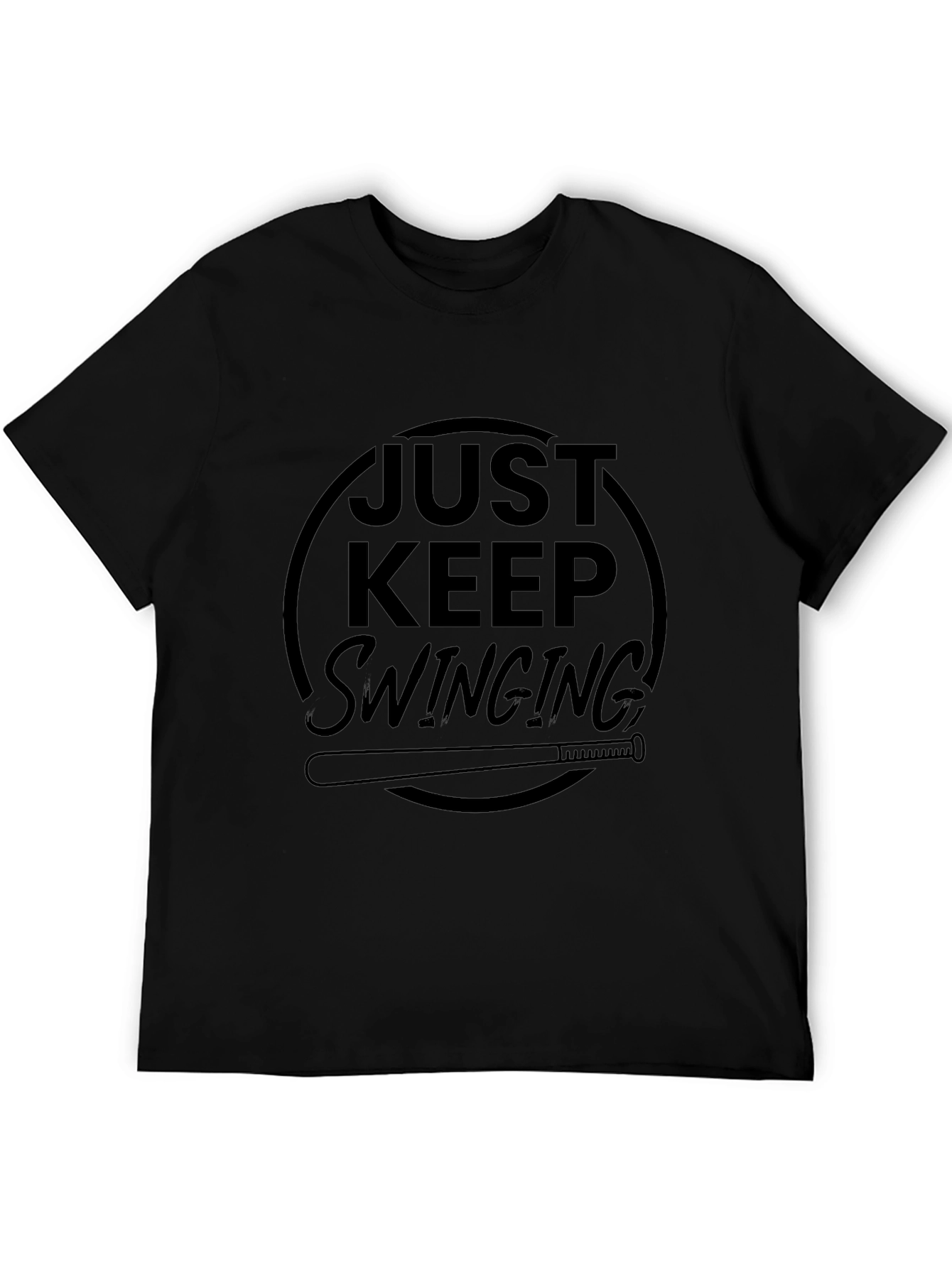 Just Keep Swinging T-Shirt - Baseball Inspired Tee