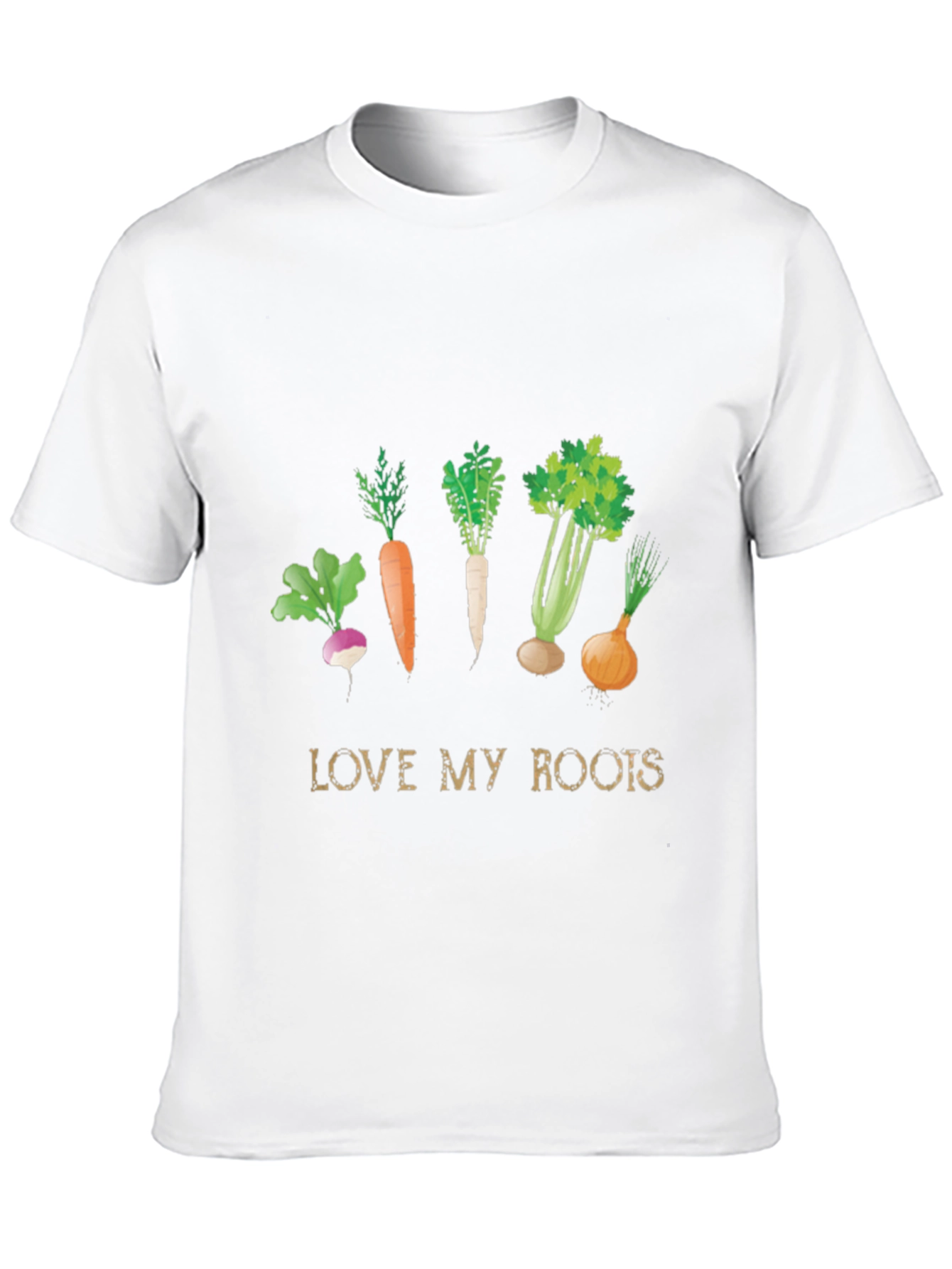 Love My Roots Vegetable Graphic Tee - Black