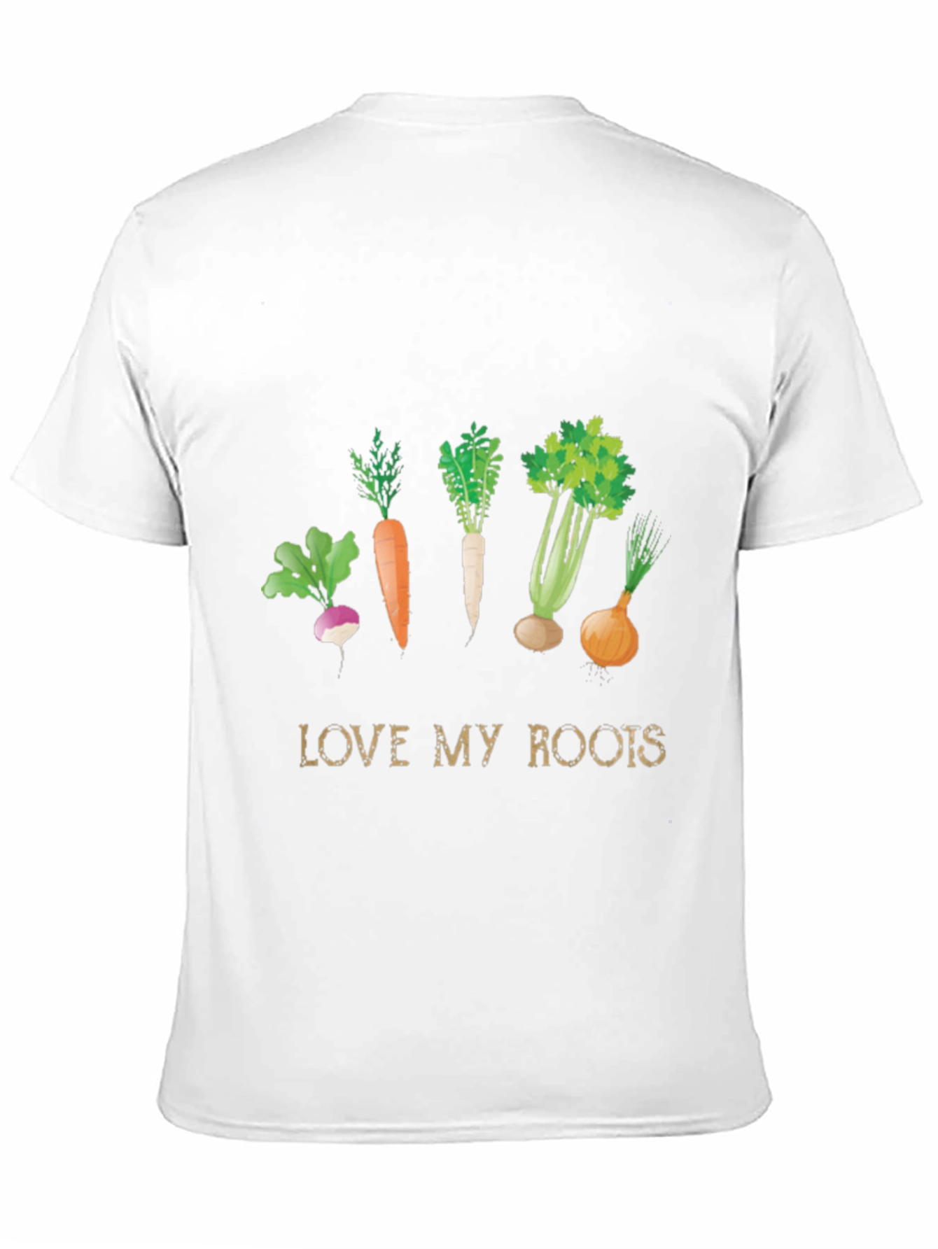 Love My Roots Vegetable Graphic Tee - Black