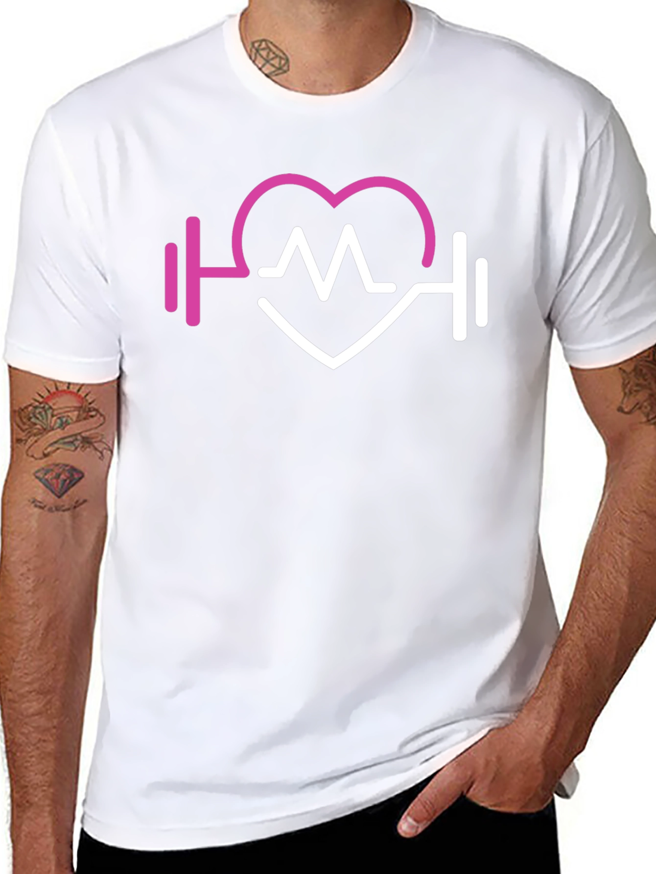 Fitness Heartbeat Graphic Tee - Gym Lover Shirt