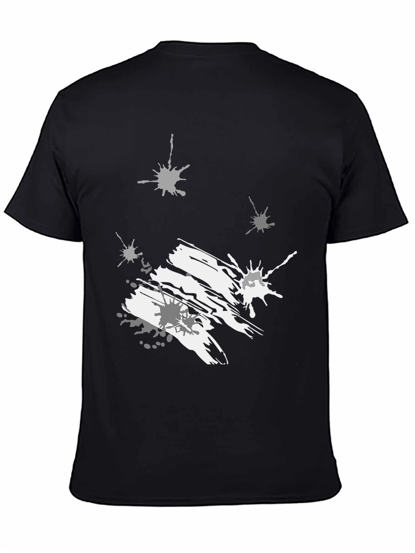 Abstract Splatter Graphic Black Tee