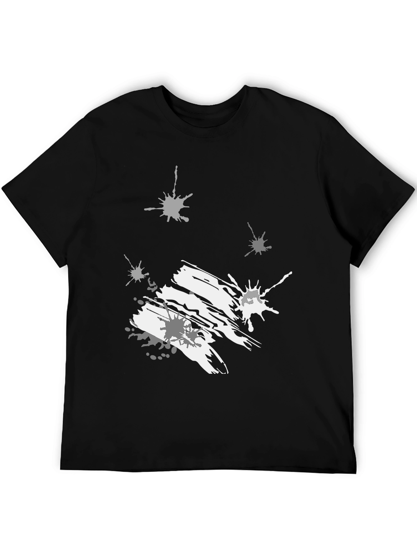 Abstract Splatter Graphic Black Tee