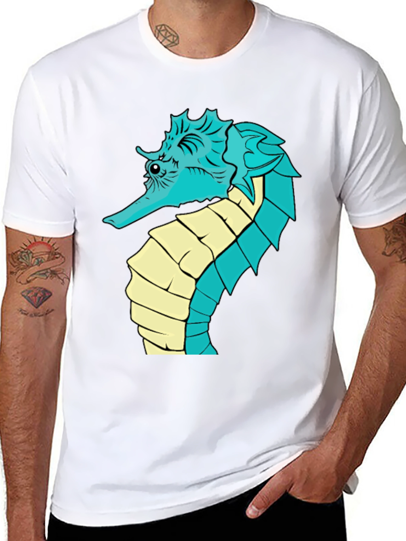 Seahorse Graphic T-Shirt - Unique Sea Creature Tee