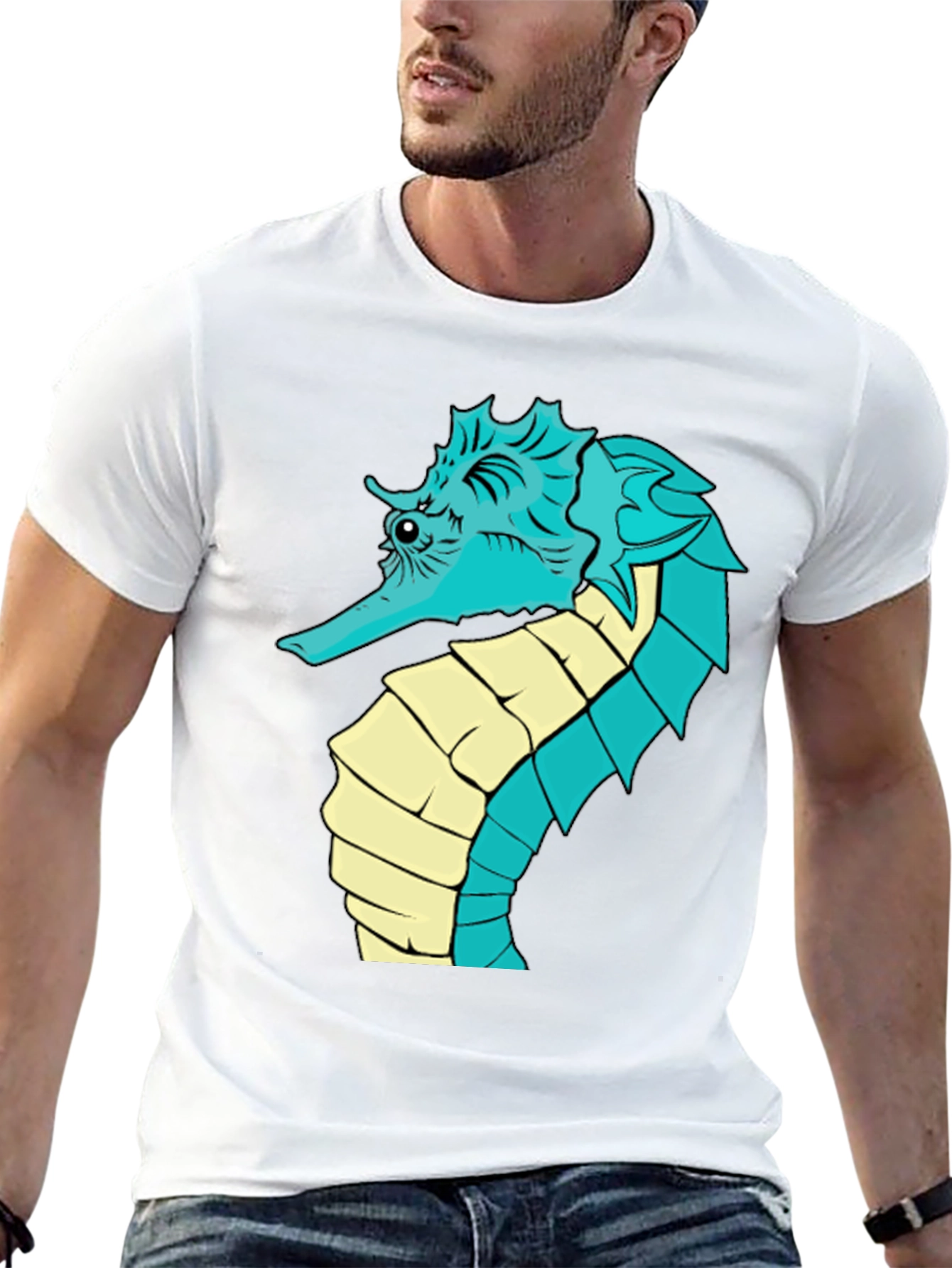 Seahorse Graphic T-Shirt - Unique Sea Creature Tee